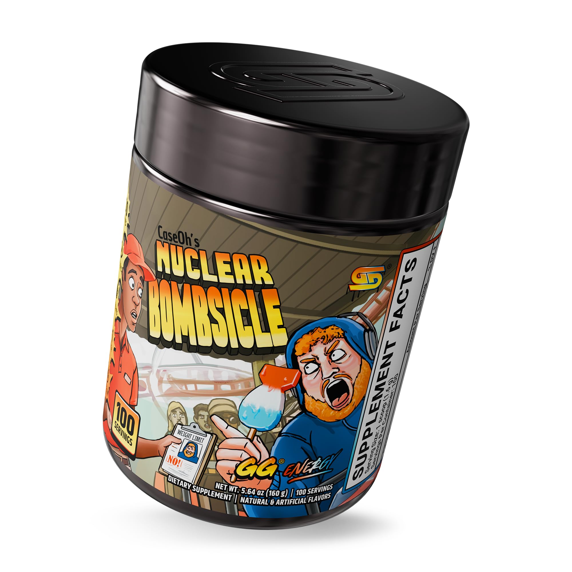 Gamer Supps GG Energy - CaseOh's Nuclear Bombsicle by CaseOh (100 Servings) - Keto Friendly Gaming Energy and Nootropic Blend, Sugar Free + Organic Caffeine + Vitamins + Immune Support, Powder Drink Gamer Supps uk supplements