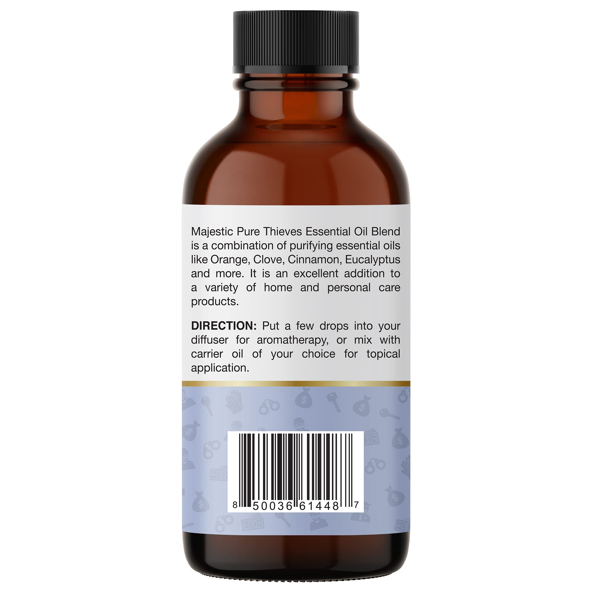 Majestic Pure Thieves Essential Oil Blend | 100% Pure Premium Oil for Uplifting Mood, DIY Products MAJESTIC PURE uk supplements
