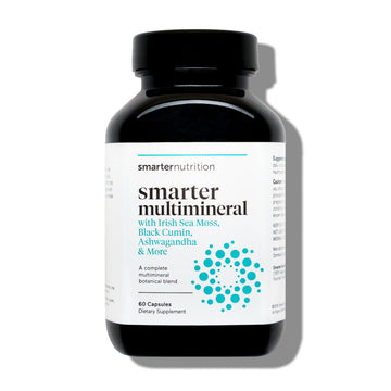 SMARTERNUTRITION Sea Moss Multimineral with Irish Sea Moss with Ashwagandha Bladderwrack Turmeric Zinc Vitamin C Elderberry Dandelion - Non-GMO, USA Manufactured - 60 Capsules[30 Day Supply] SMARTERNUTRITION uk supplements
