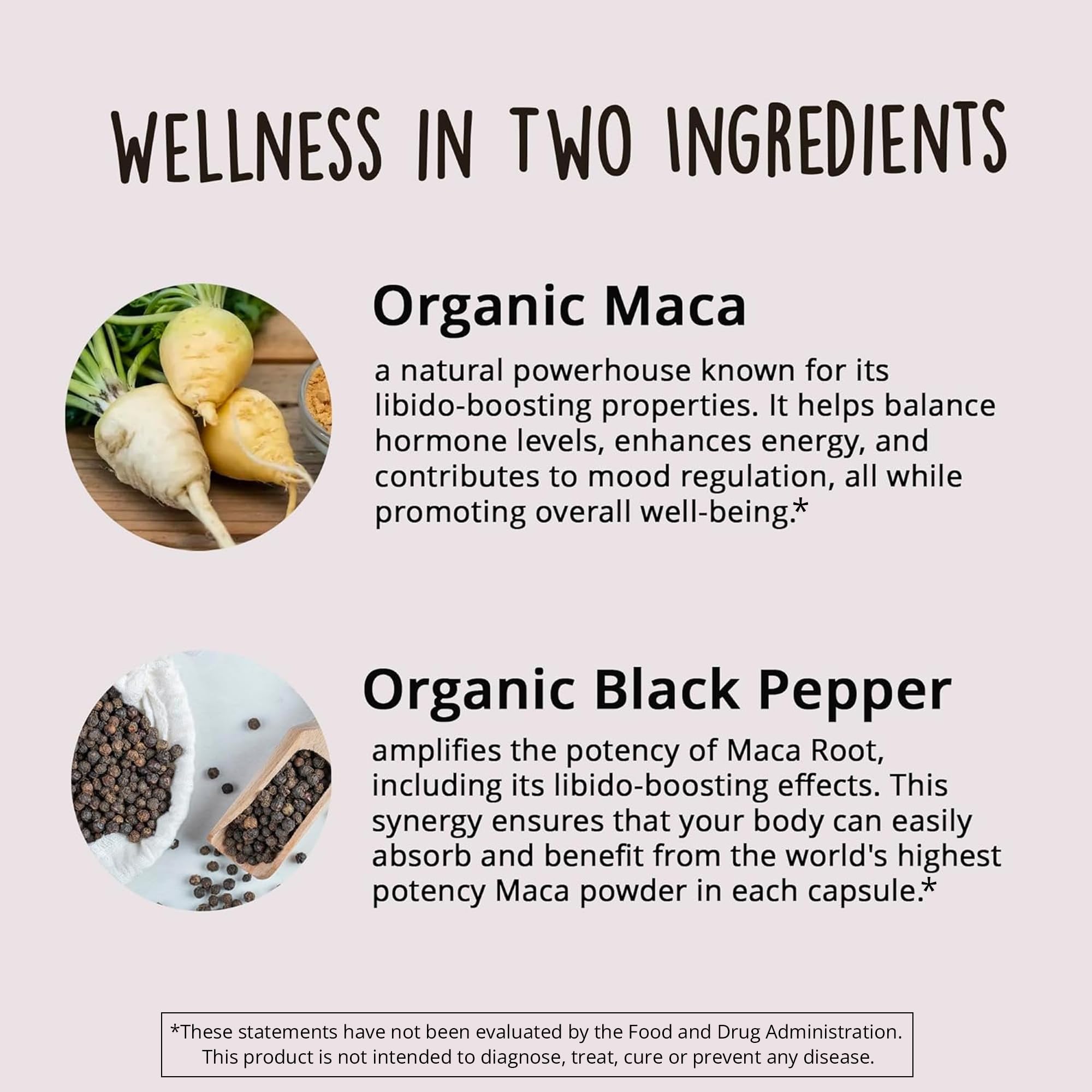Organic Maca Root Capsules 1200 mg – Libido Booster for Women Fast Acting & Potent | Female Maca Supplement | Energy Pills from Peru | Includes Black Pepper for High Absorption | Vegan, 120 Ct Happy Healthy Hippie uk supplements