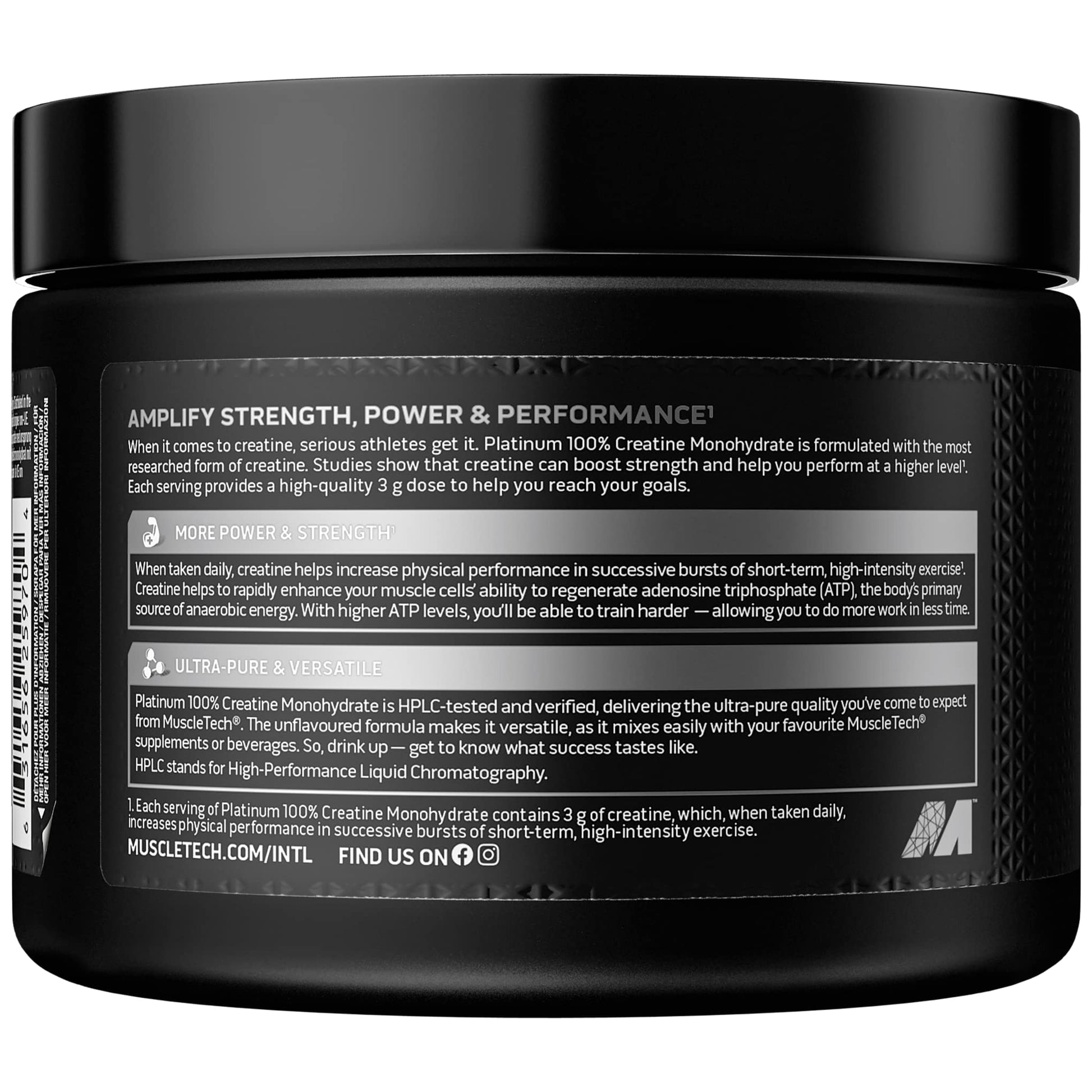 MuscleTech Platinum 100% Creatine Monohydrate Powder, Pure Creatine, Increase Muscletech uk supplements
