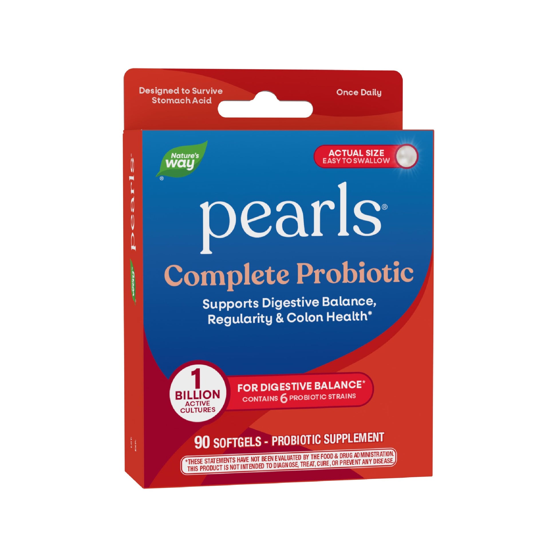 Nature's Way Probiotic Pearls Complete, 1 Billion Live Cultures, 90 Softgels Nature's Way uk supplements
