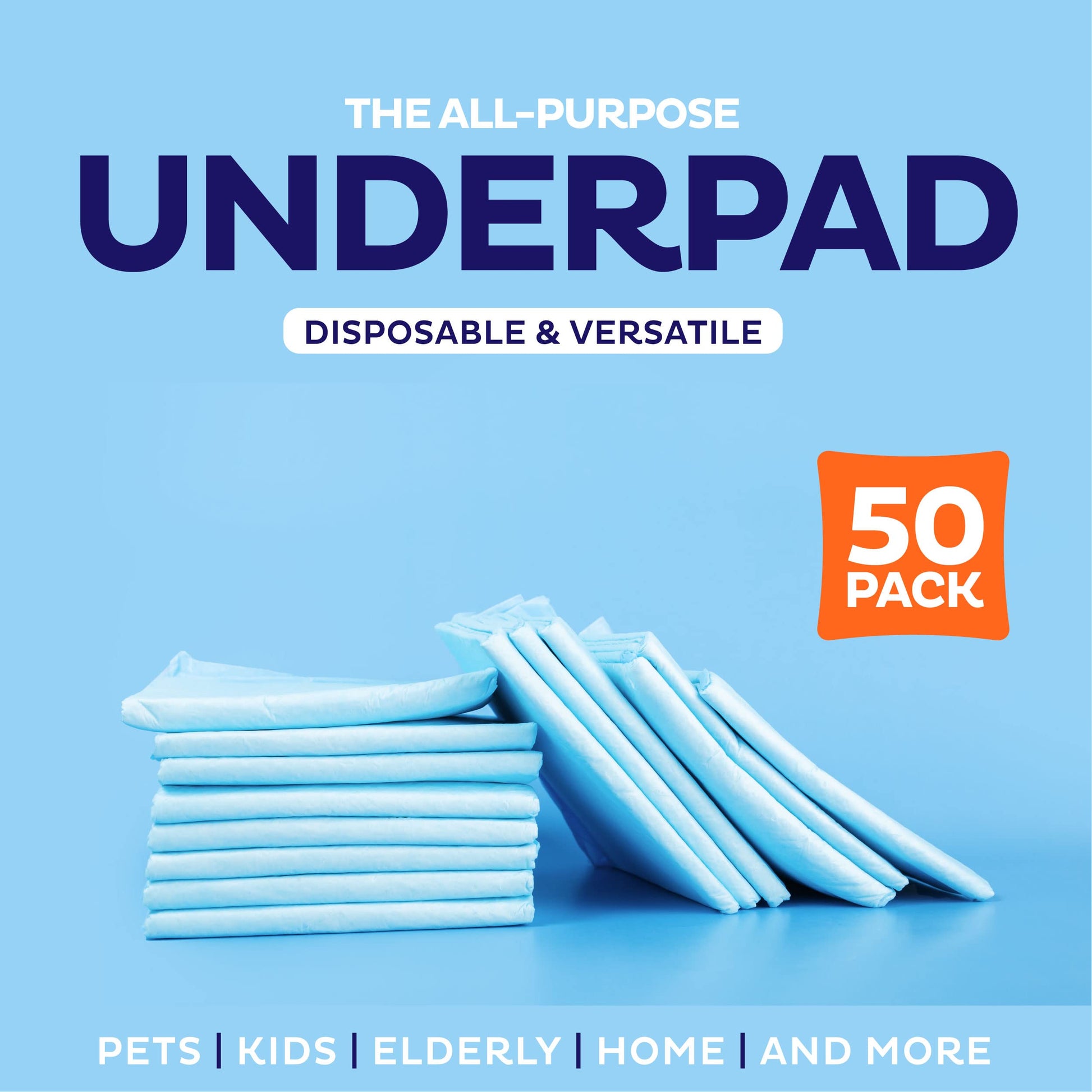 Chucks Pads Disposable [50-Pack] Underpads 23x36 Incontinence Chux Stack Man uk supplements