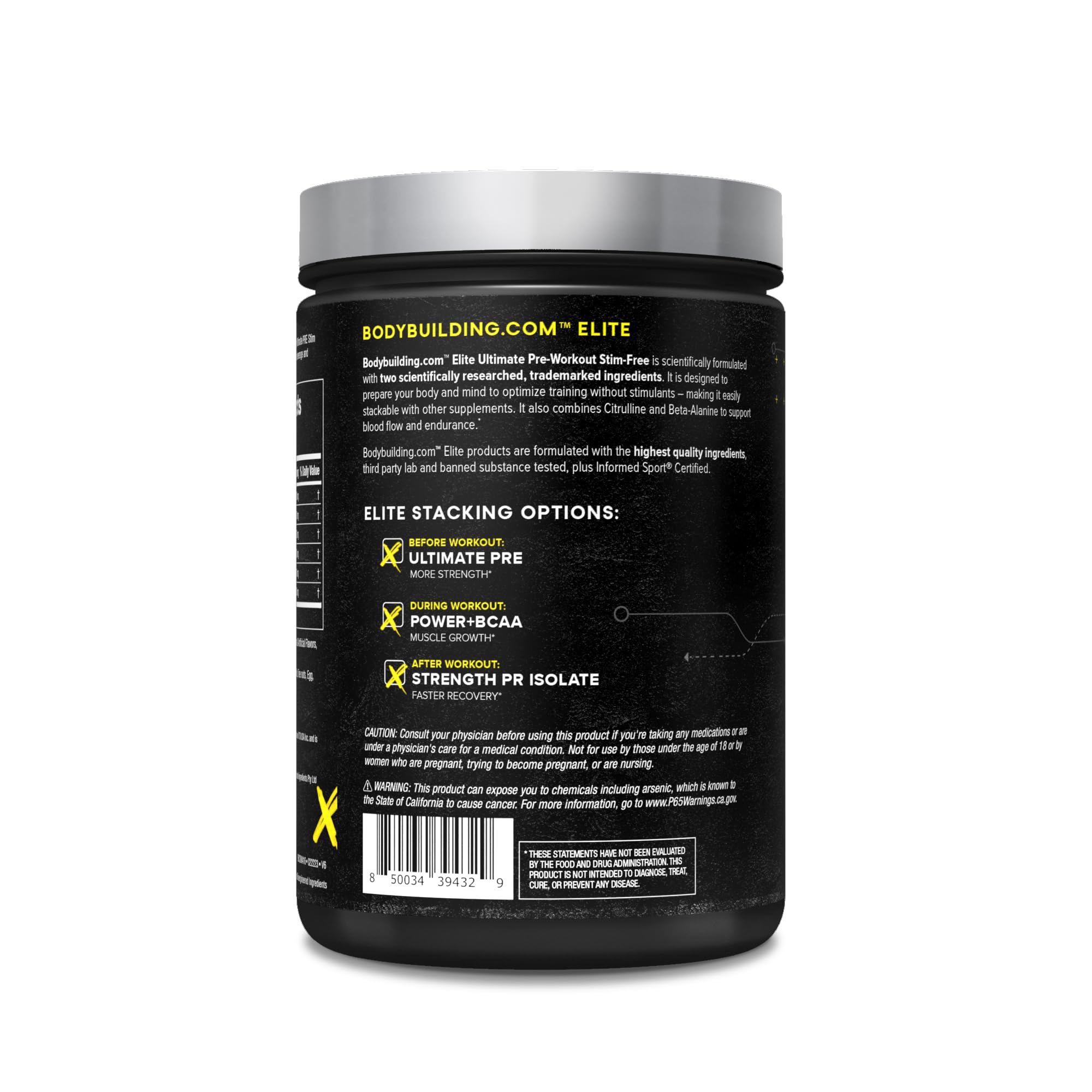 B BODYBUILDING.COM Elite Ultimate PRE Stim Free Rocket Pop B BODYBUILDING.COM uk supplements
