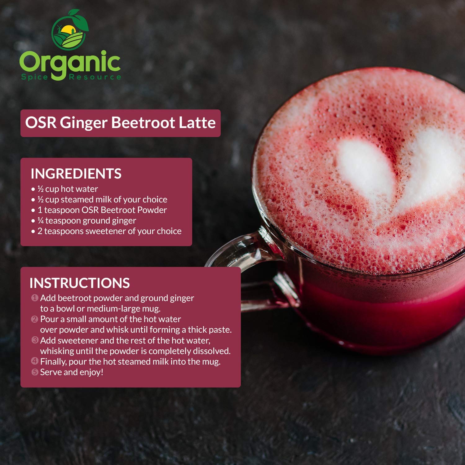 Organic Beet Root Powder | 8 oz or 226g | USDA Organic Approved, Raw and Non GMO Organic Spice Resource uk supplements