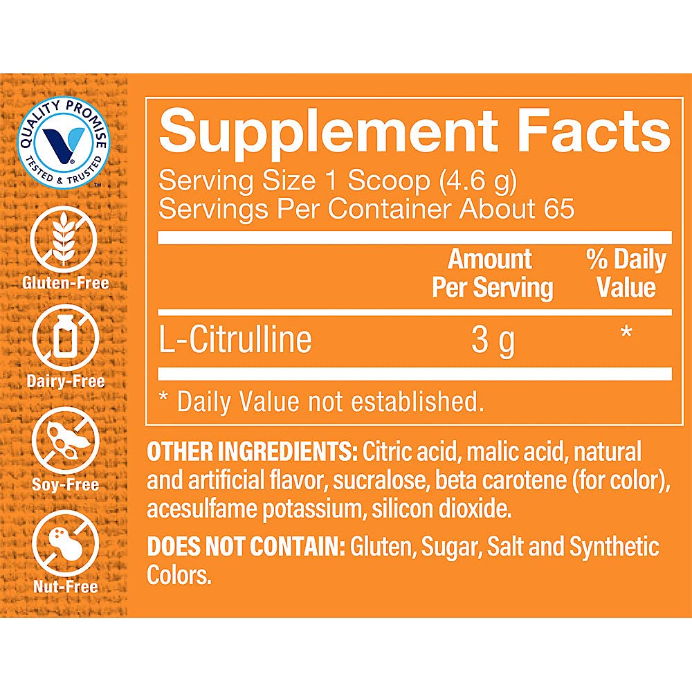 The Vitamin Shoppe L-Citrulline - Free-Form Amino Acid - Nitric Oxide Booster - 3,000 MG The Vitamin Shoppe uk supplements