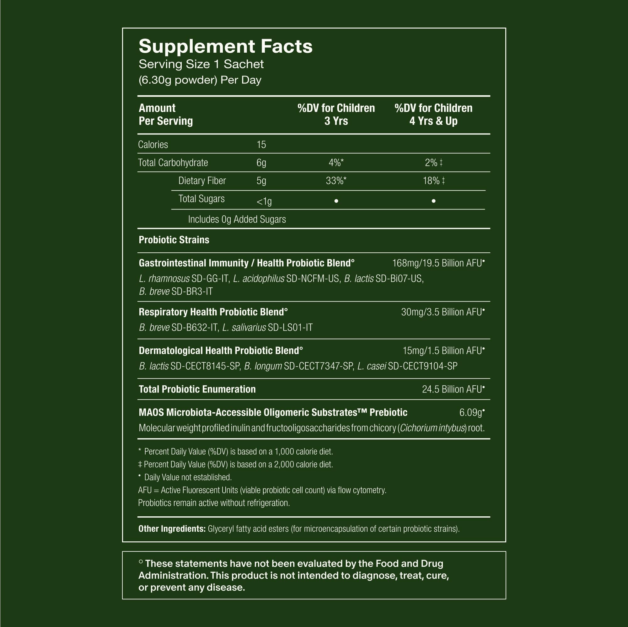 Seed PDS-08 Pediatric Daily Synbiotic - Fiber-Based Prebiotic & Probiotic for Kids - Digestive Health, Regularity, Constipation Relief - Ages 3-17 - Vegan and Shelf-Stable - 30 Sachets (30-Day Supply) Visit the Seed Store uk supplements