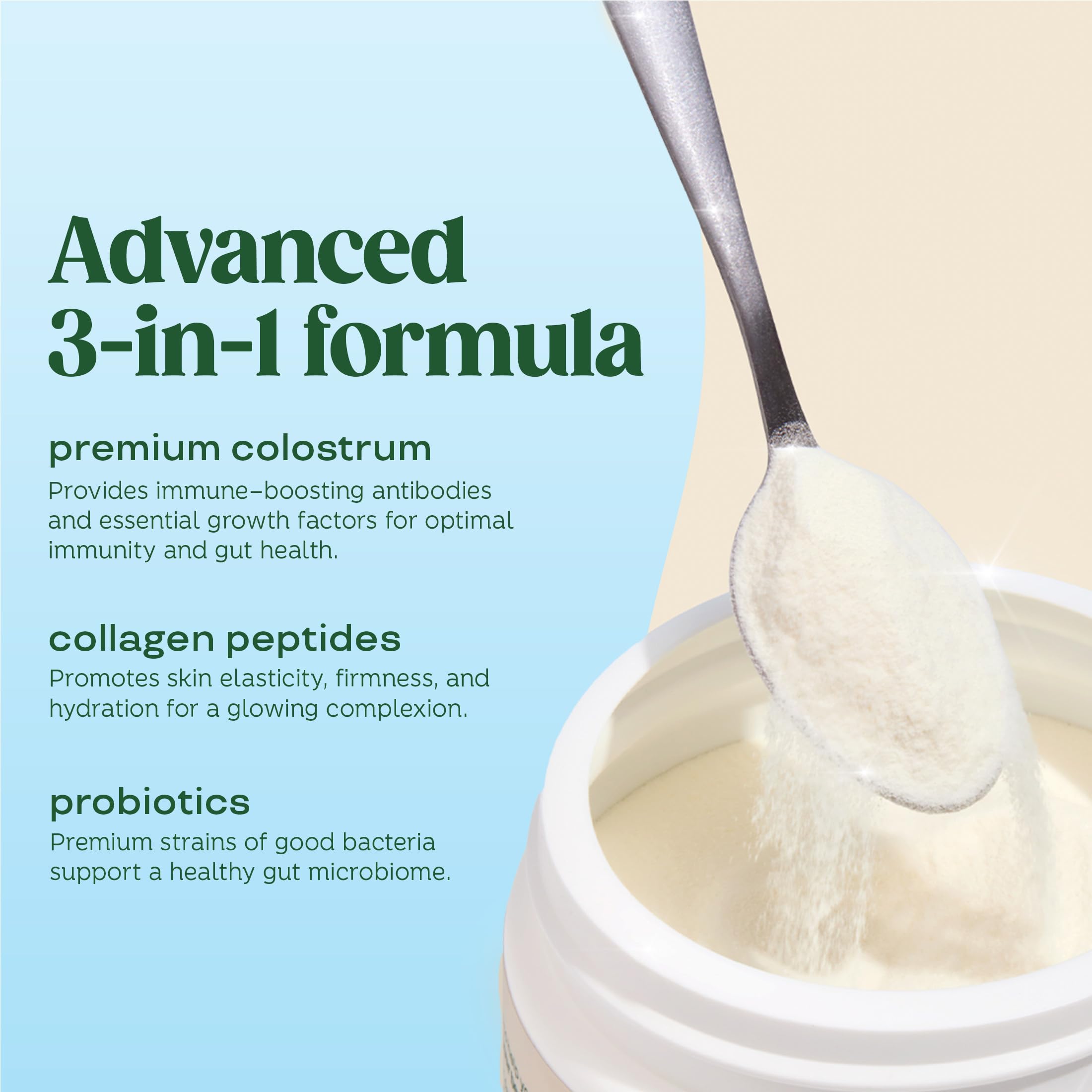 Bloom Nutrition Bovine Colostrum Powder with Vitamin B-12 for Gut Health, Immune Support, Hair Growth & Beauty Supplement | Unflavored, 25 Servings Bloom Nutrition uk supplements