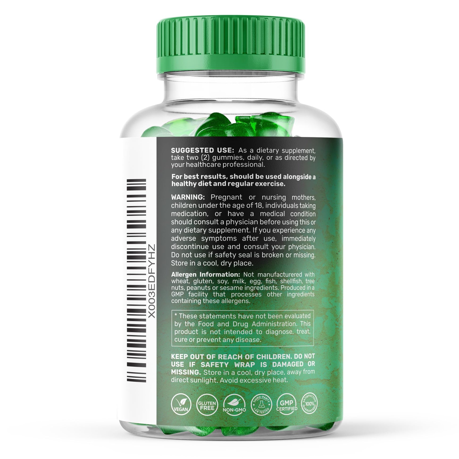 WELLNESS LABSRX Sea Moss Gummies, 3200mg Irish Sea Moss Mixed Berry Flavor with Maximum Potency Bladderwrack and Burdock Root - Supports Skin, Energy and Immunity - 180 Count WELLNESS LABSRX uk supplements