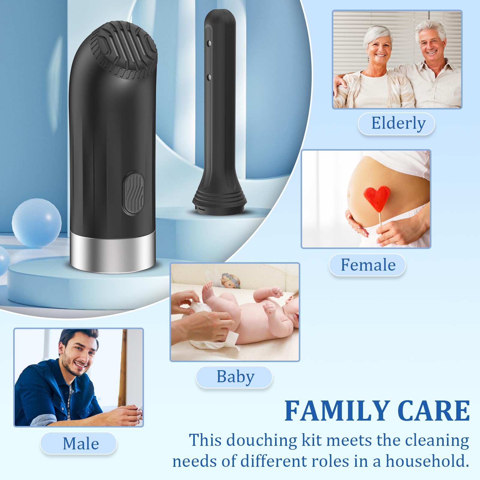 Enema Douches for Men Women, Automatic Anal Douche Cleaner with 3 Speeds, Silicone Enema Nozzles Dsovill uk supplements