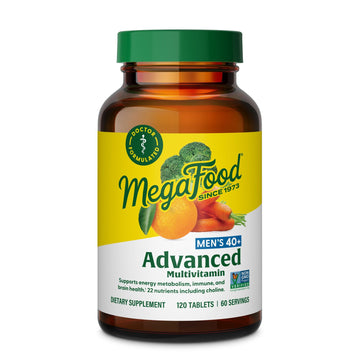 MegaFood Men's 40+ Advanced Multivitamin for Men - Dr-Formulated - Choline, Vitamin B, Vitamin C, Vitamin D, Zinc & Real Food MegaFood uk supplements