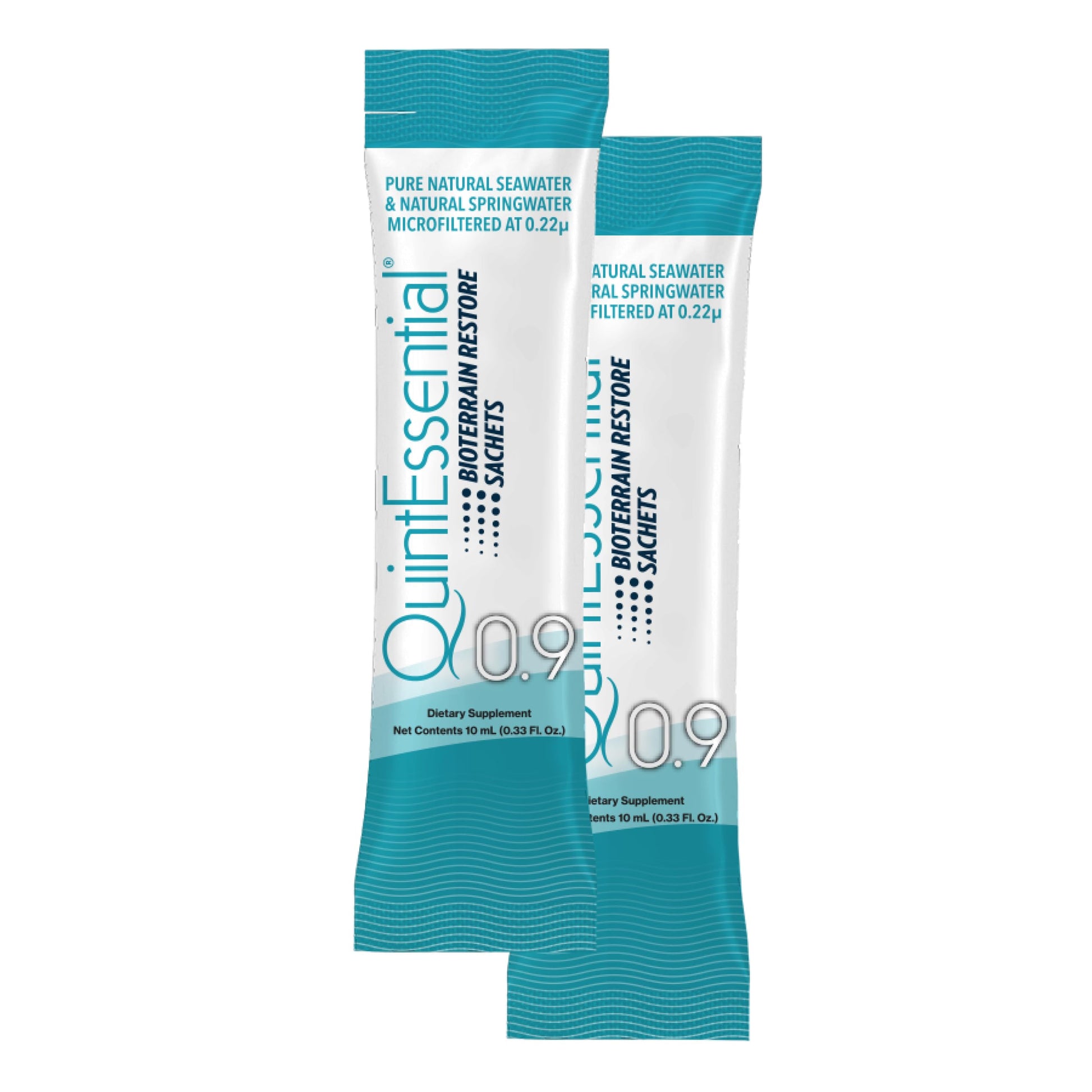 Quicksilver Scientific Quintessential 0.9 Sachets - Isotonic Solution with Sea Water Minerals + Alpine Spring - Liquid Hydration, Electrolyte + Multi Minerals Supplement (30 Count) Quicksilver Scientific uk supplements