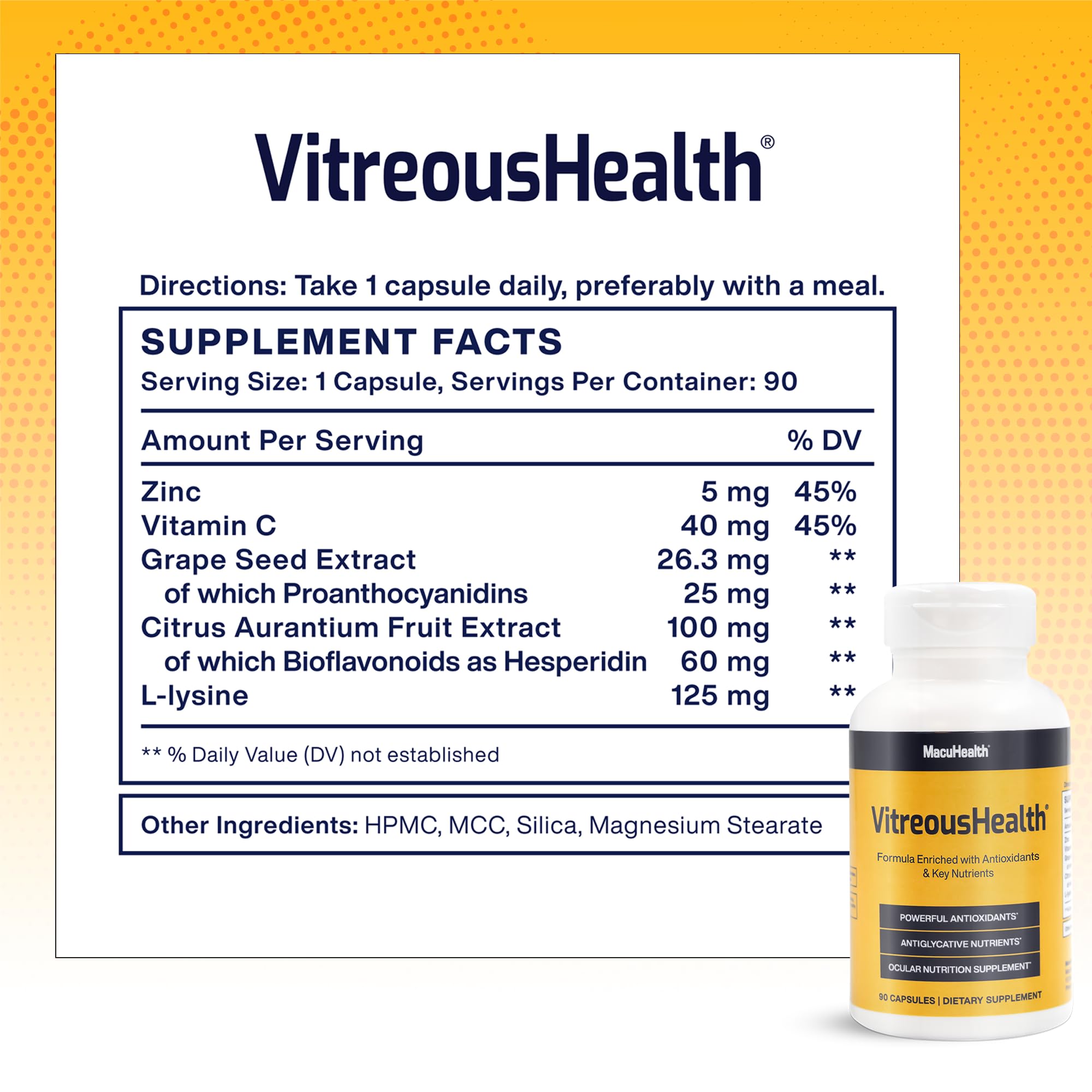 Macuhealth VitreousHealth Evidence-Based Eye Supplement - 90 Capsules Macuhealth uk supplements
