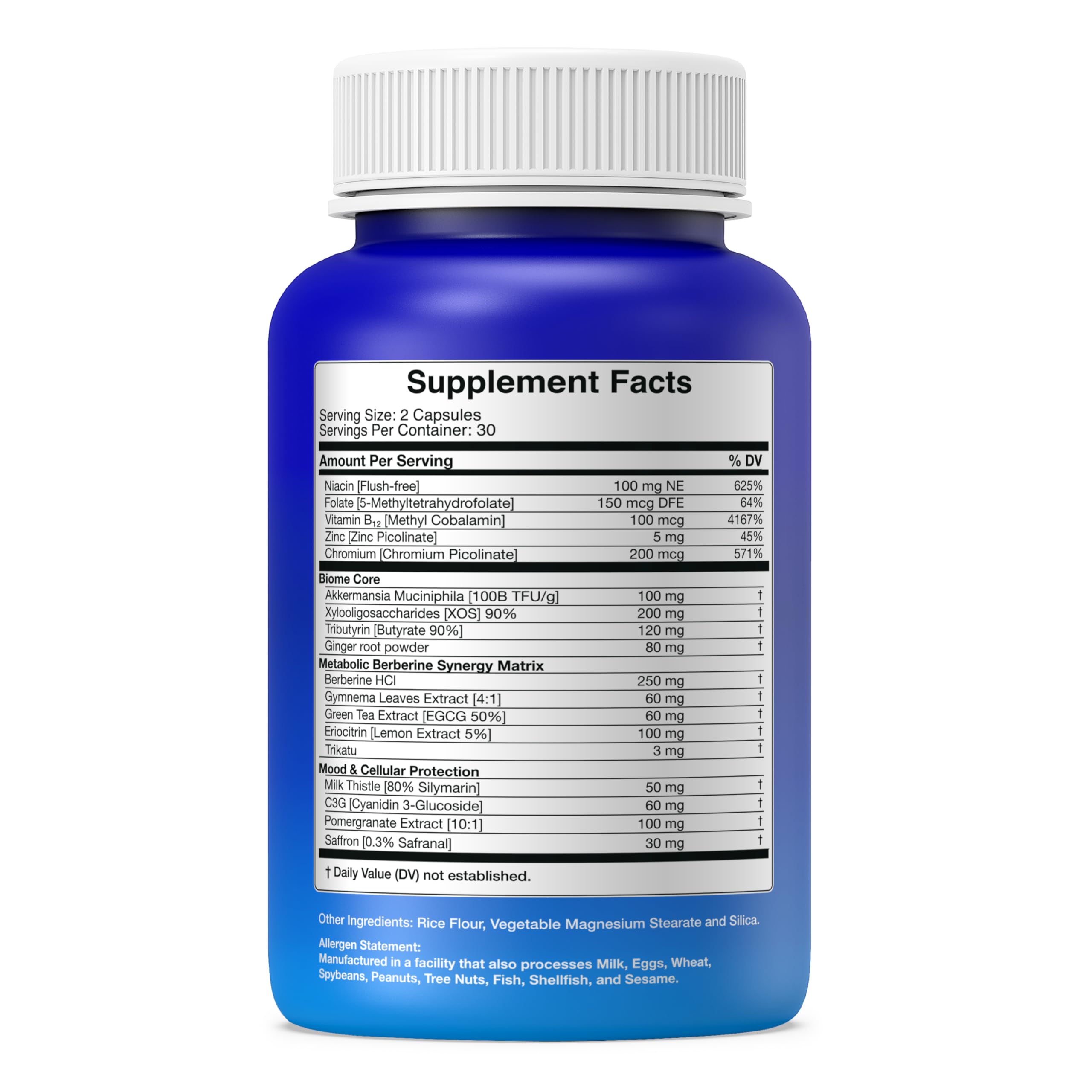 GLP-1 Support – Akkermansia Postbiotic 10B TFU + Berberine HCl 250 mg | 18-Ingredient System | Appetite, Mood & Metabolic Support | Inulin-Free | Saffron, NAD+ Cofactors | 3 Pack | 90-Day Supply ANTROLIFE uk supplements