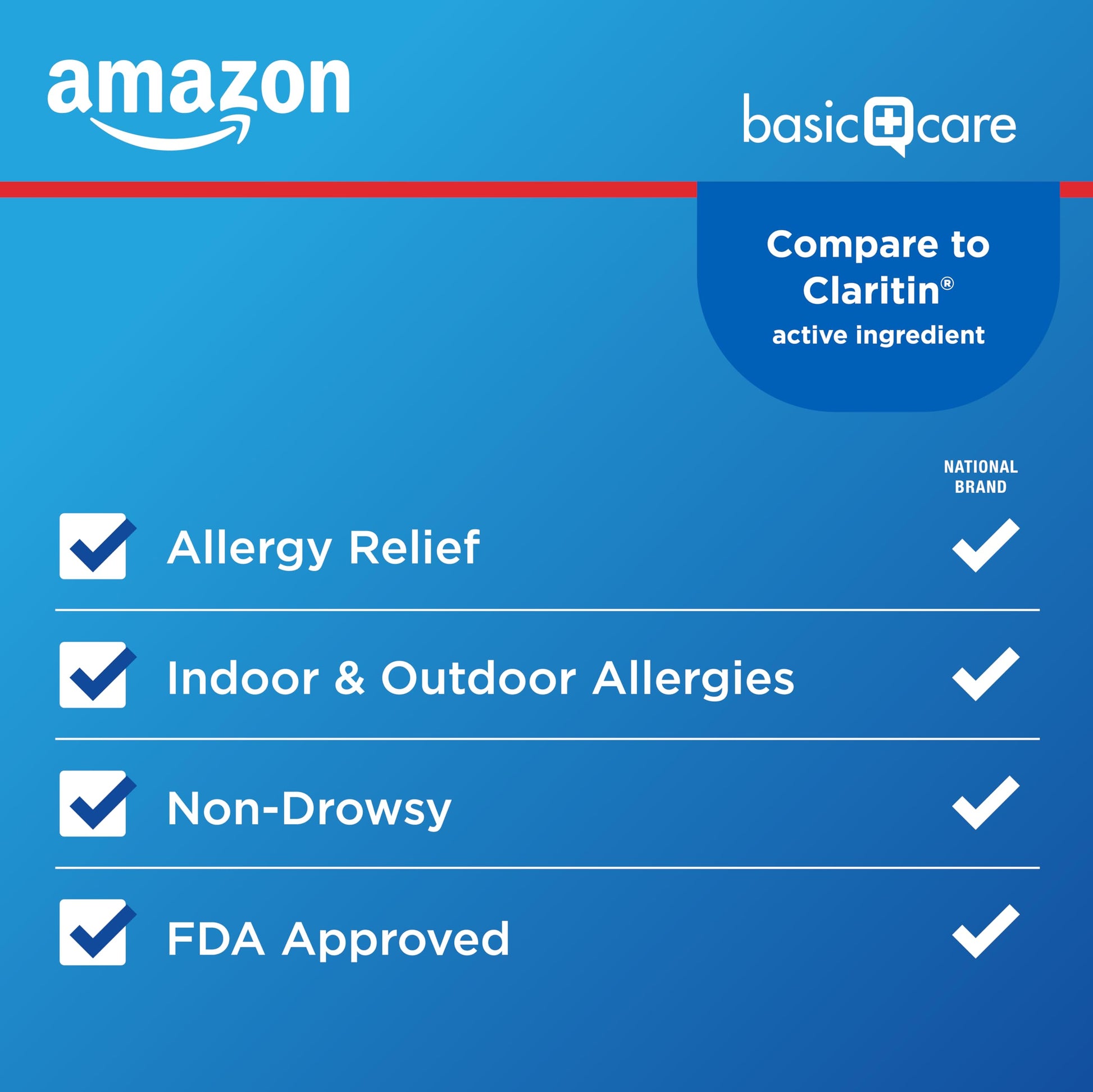 Amazon Basic Care Allergy Relief Loratadine Tablets 10 mg, 90 Count Amazon Basic Care uk supplements