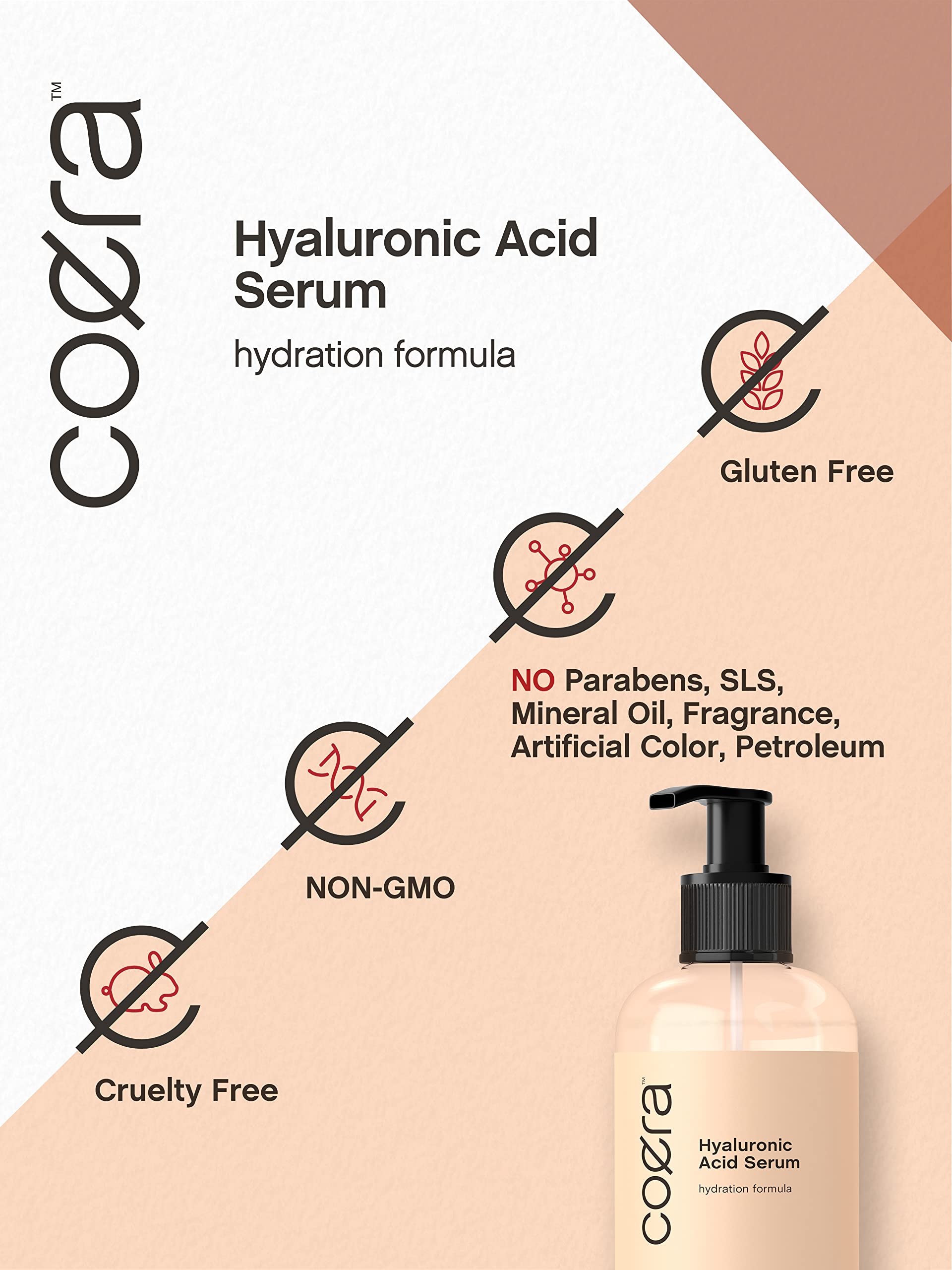 Hyaluronic Acid Serum for Face & Skin | 8 oz | Paraben & SLS Free Moisturizer | Packaging Coera uk supplements