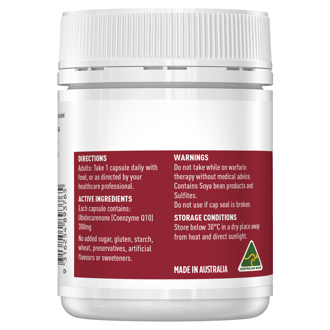 Healthy Care Ultra Strength 300mg Co Enzyme Q10 Capsules, Red, 60 Count | Supports Healthy Care uk supplements