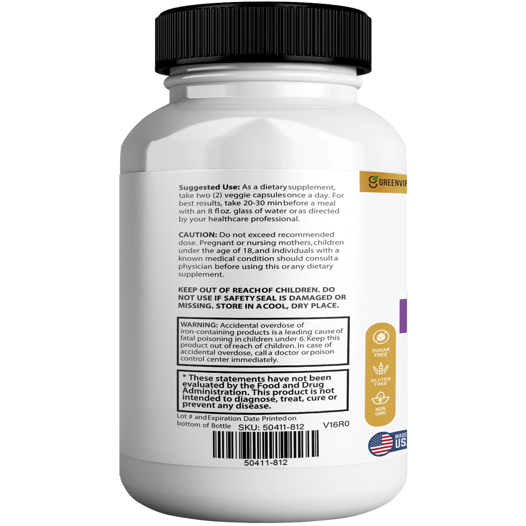 GREENVIFY Memorion Pro Max Extra Strength Brain Support Supplement, 60 Capsules, with DHA, Vitamins, Herbal Blend, 30-Day Supply (1) GREENVIFY uk supplements