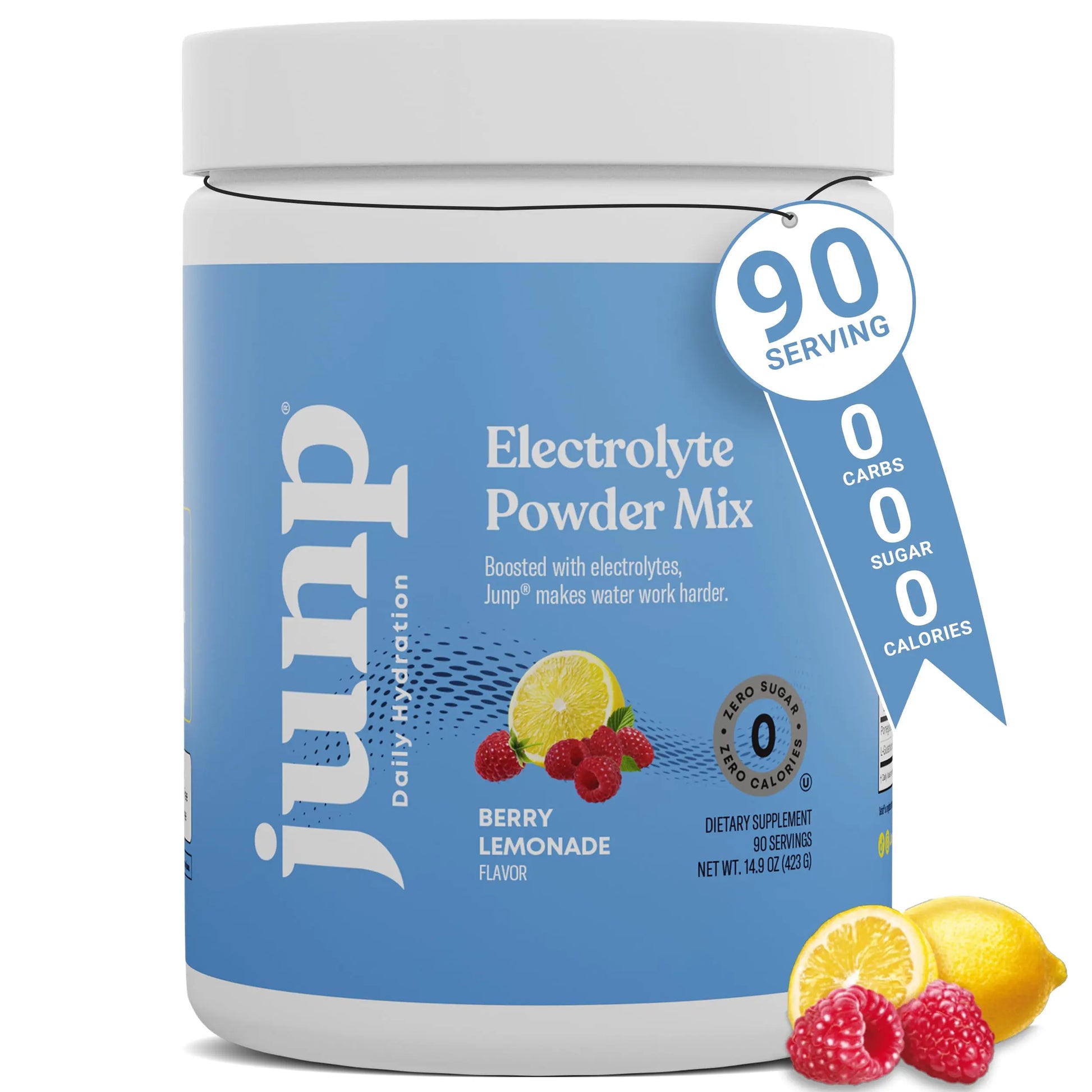 JUNP Electrolytes Powder No Sugar No Carbs – Berry Lemonade Keto Electrolyte Drink Mix - Potassium & Salt Hydration Powder Electrolytes - Zero Calorie Sugar Free Electrolyte Powder, 90 Servings JUNP uk supplements