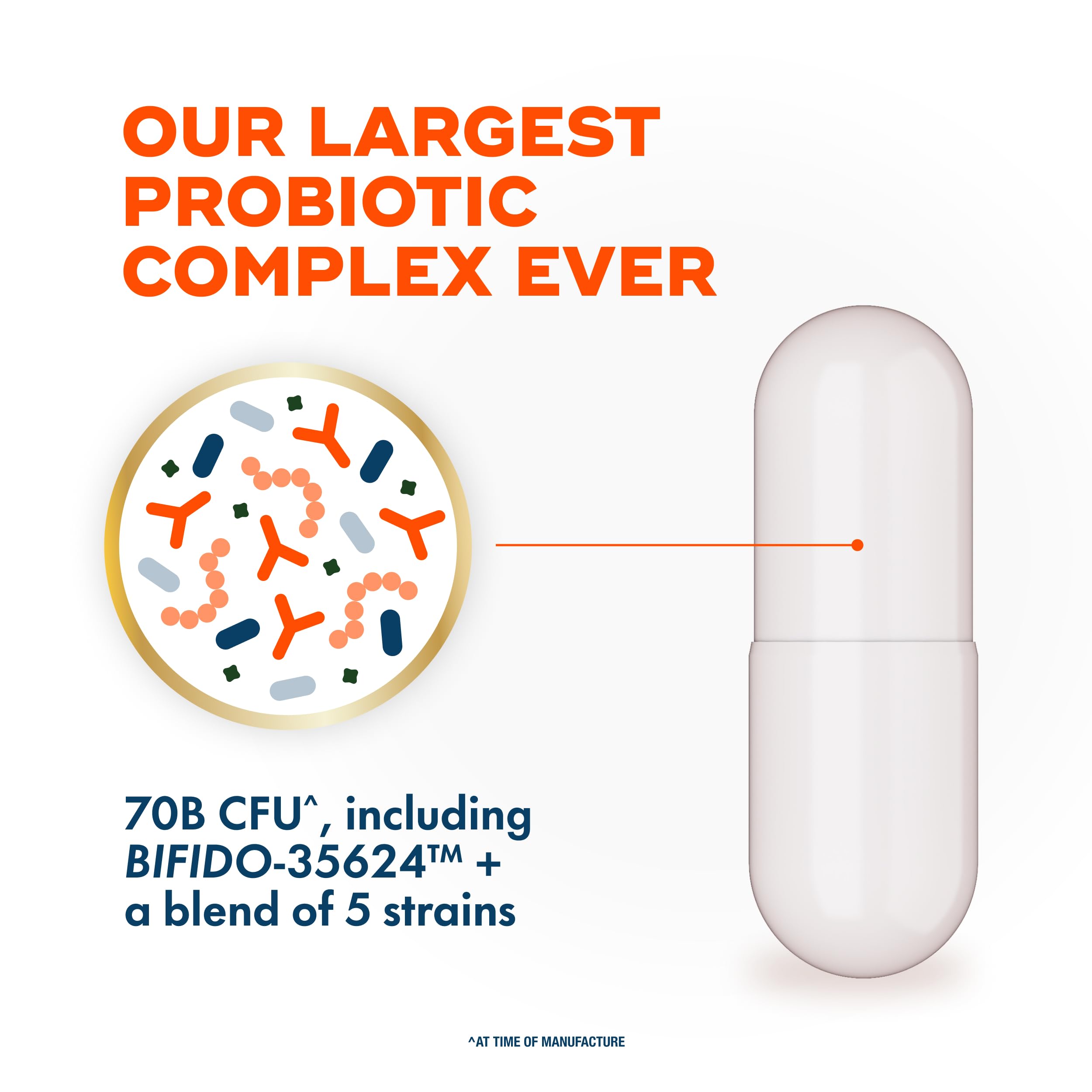Align Probiotic, 70 Billion CFU, 6 Strain Blend, Probiotics for Women and Men, Daily Probiotics for Digestive Health, Helps Relieve Occasional Bloating & Gas 30 Capsules Align uk supplements