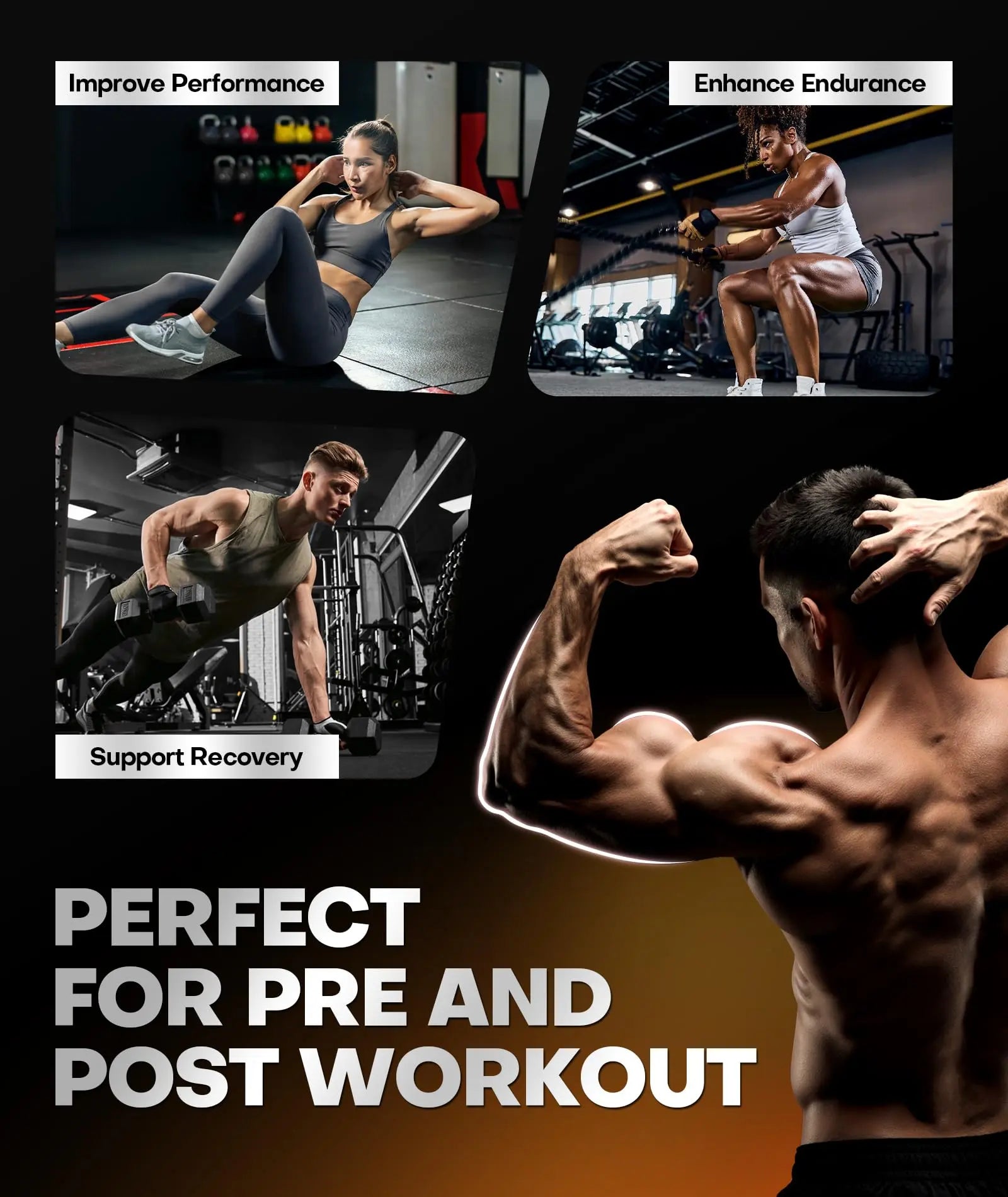 Instant Boost Creatine Monohydrate Gummies, Complex Formula with Real 5000mg Creatine, L-Taurine, B12, Mg & K, Pre-Workout Creatine for Women & Men to Support Energy DR.BIO uk supplements