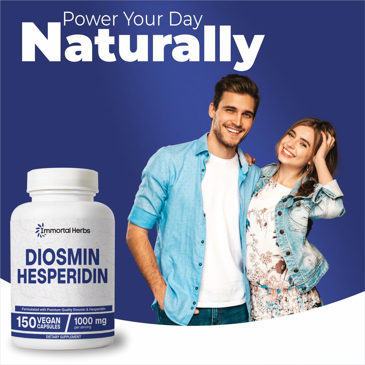 Immortal Herbs Diosmin Hesperidin 1000mg Complex, 150 Capsules, Citrus Bioflavonoids Rich Fruit Extract, 100% Vegetarian, Non-GMO & Gluten Free Diosmin Supplement with Max Strength Immortal Herbs uk supplements
