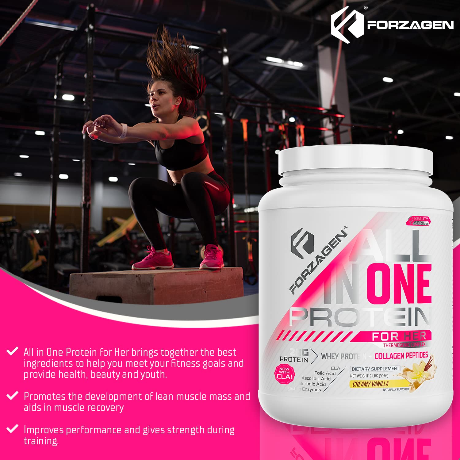 Forzagen All in One Protein for Her, Protein Powder for Women with Collagen Peptides Forzagen uk supplements