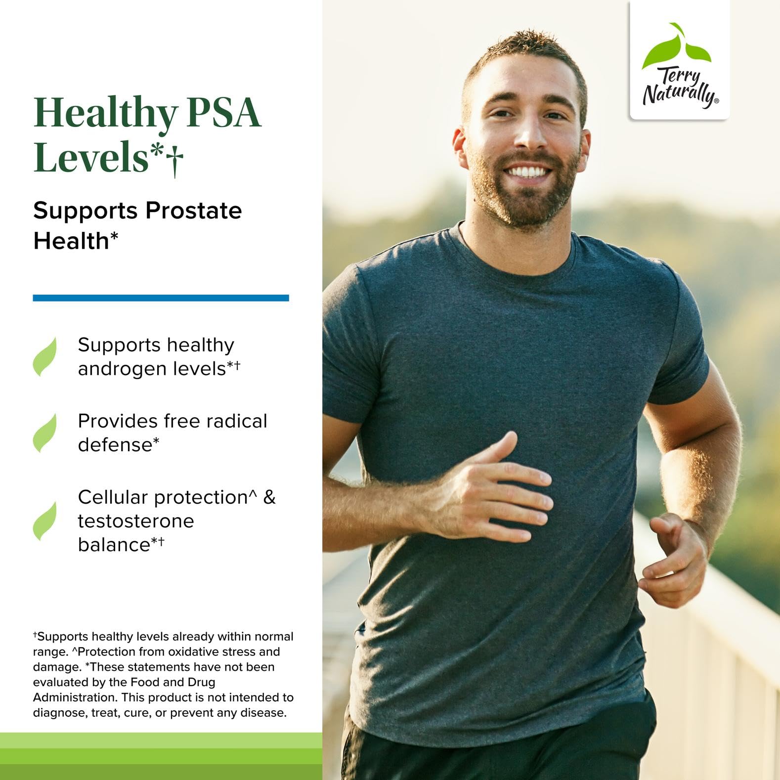 Terry Naturally Healthy PSA Levels - Dietary Supplement for Healthy Prostate & Hormone Balance Support - Herbal Supplement with Curcumin, Turmeric Essential Oil & Grape Seed Extract - 60 Softgels Terry Naturally uk supplements