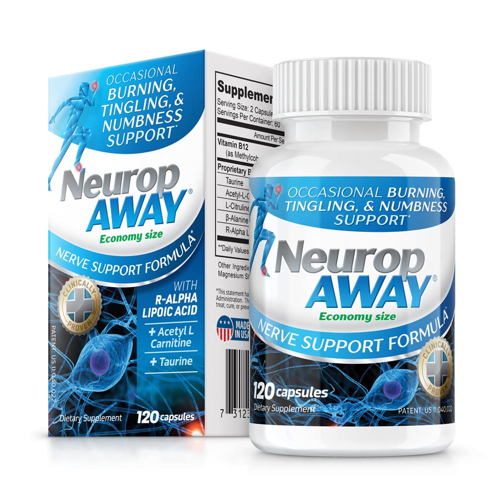NeuropAWAY Nerve Support Formula, a Patented, Clinically Proven Formula to Strengthen Nerve Health NeuropAWAY uk supplements