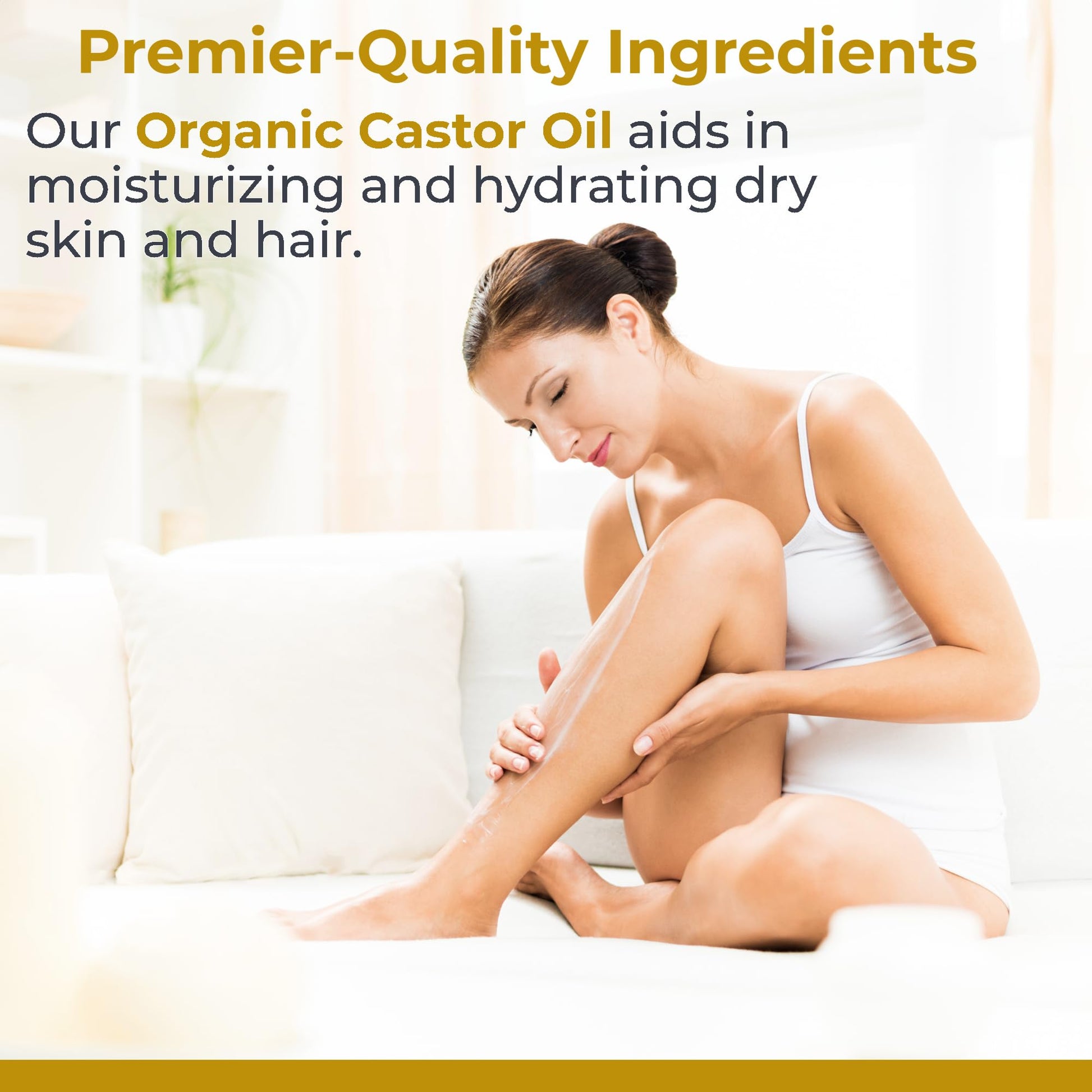 Premier Research Labs Organic Castor Oil for Face - Cold Pressed 100% Pure Castor Oil for Hair Growth, Skin & Body, Hexane Free - 8 Oz Bottle Premier Research Labs uk supplements