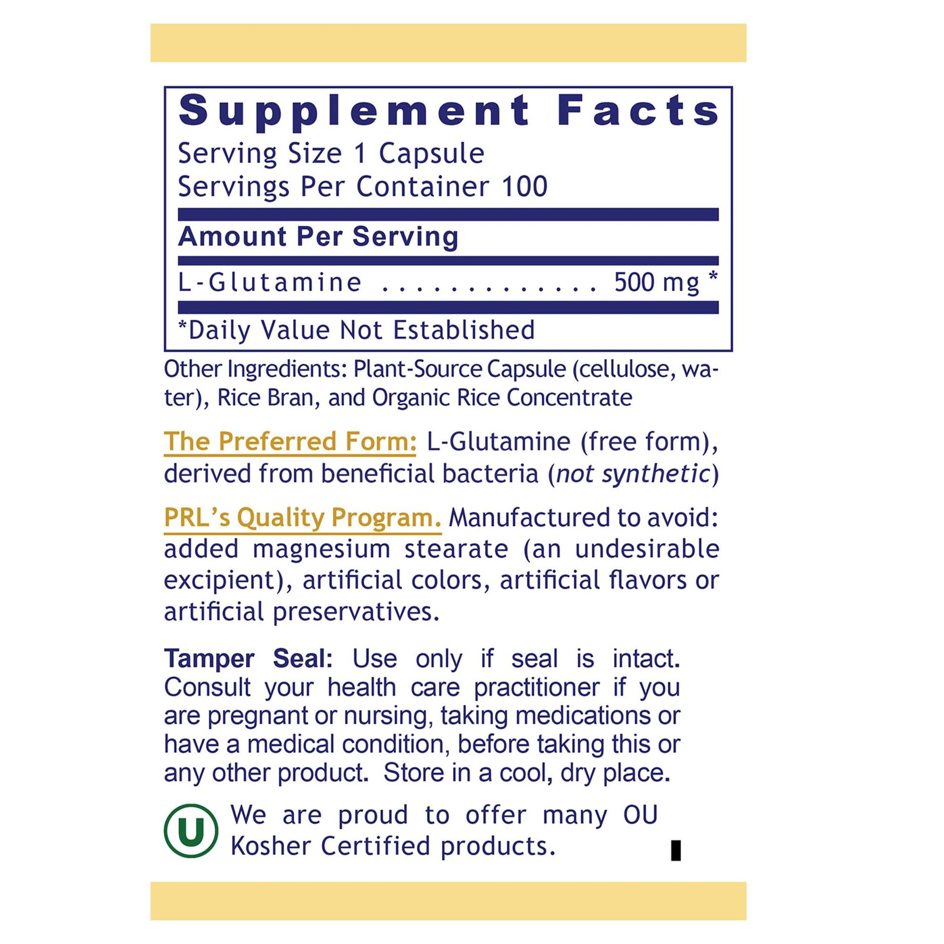 Premier Glutamine by Premier Research Labs --100 caps Premier Research Labs uk supplements
