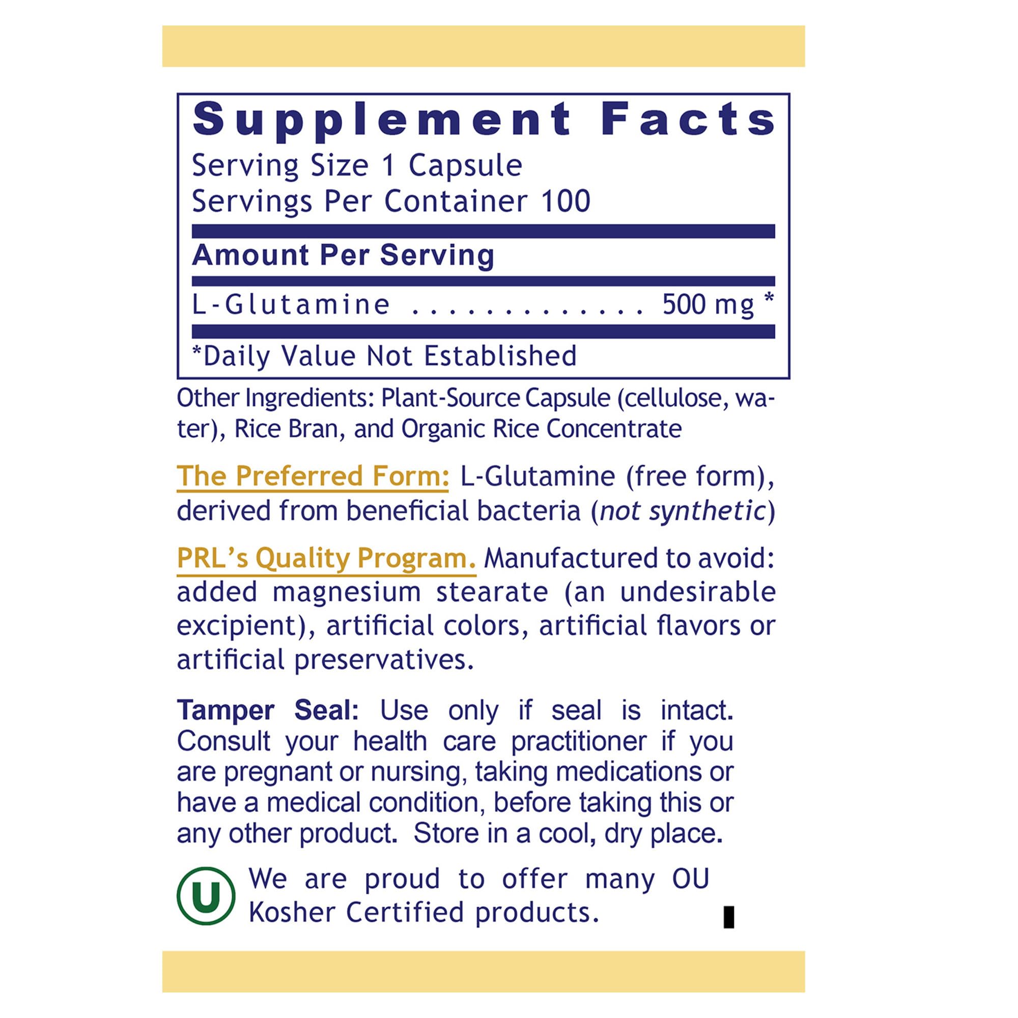 Premier Glutamine by Premier Research Labs --100 caps Premier Research Labs uk supplements