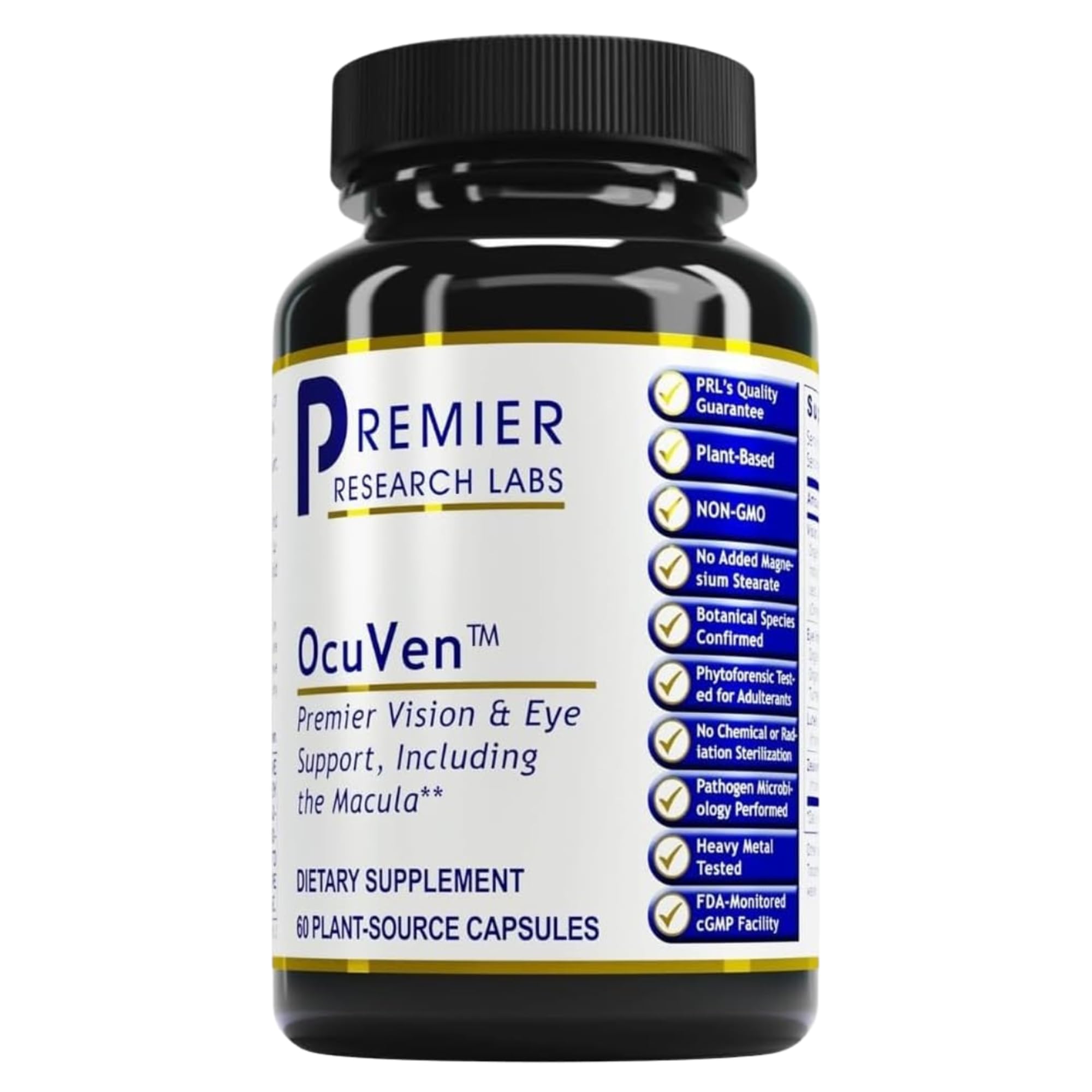Premier Research Labs OcuVen - Lutein and Zeaxanthin Supplement, Eye Vitamins, Eye Health Supplements for Adults & Seniors, Vision Supplements, Macular Health, Eye Care - 60 Vegetarian Capsules Premier Research Labs uk supplements