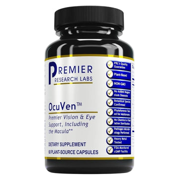 Premier Research Labs OcuVen - Lutein and Zeaxanthin Supplement, Eye Vitamins, Eye Health Supplements for Adults & Seniors, Vision Supplements, Macular Health, Eye Care - 60 Vegetarian Capsules Premier Research Labs uk supplements