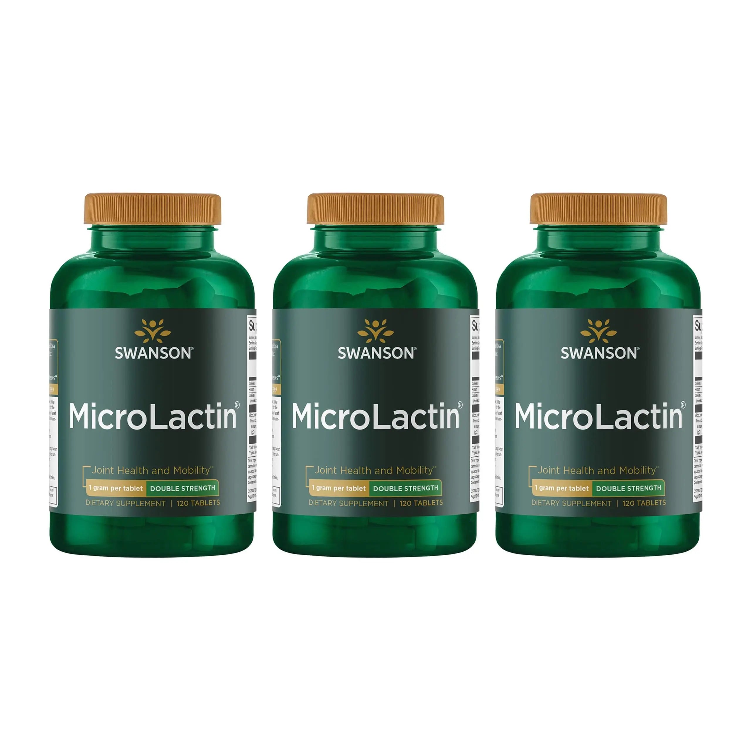 Swanson Microlactin Double Strength 1000 Milligrams 120 Tabs (3 Pack) Swanson uk supplements