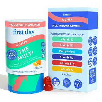 FIRST DAY Multivitamin for Women - Daily Womens Multivitamin Gummies - Vitamin A C D E B12, Magnesium, Zinc, Biotin – Vegan FIRST DAY uk supplements