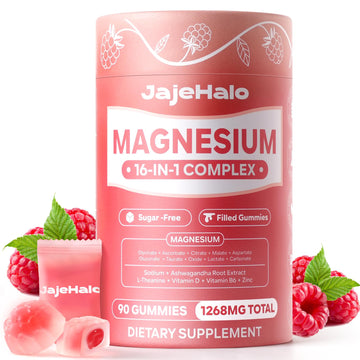 Magnesium Complex for Women Calm Magnesium Glycinate Gummies 400mg Individually Wrapped 16 in 1 90 Sugar-Free L-Threonate,Ashwagandha Root Extract,Vitamin B6,D3,Magnesium Supplement Jajehalo uk supplements