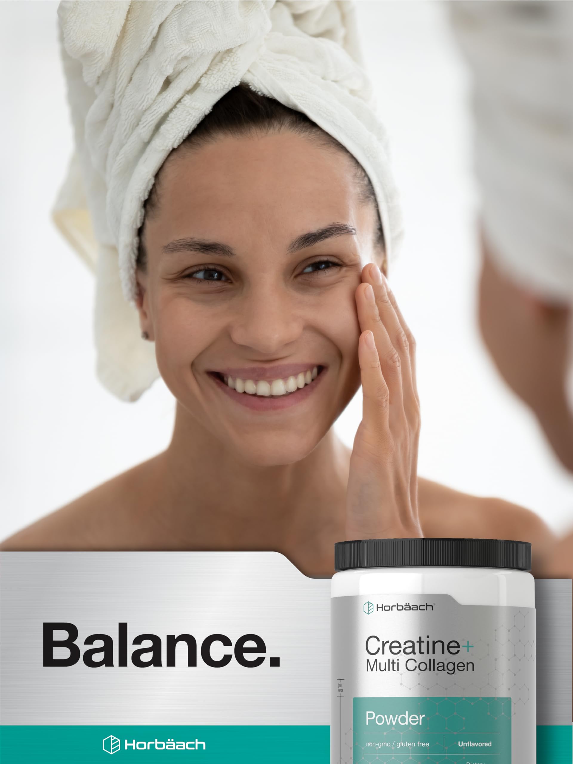 Horbäach Creatine Monohydrate Powder | with Collagen and L-Taurine | 10.05 oz | Unflavored | for Women and Men | Non-GMO, Gluten Free Horbäach uk supplements