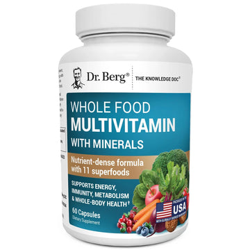 Dr. Berg Whole Food Multivitamin with Minerals - Daily Multivitamin for Men and Women - Includes Premium Whole Food Fruits and Vegetable Blend Dr. Berg Nutritionals uk supplements