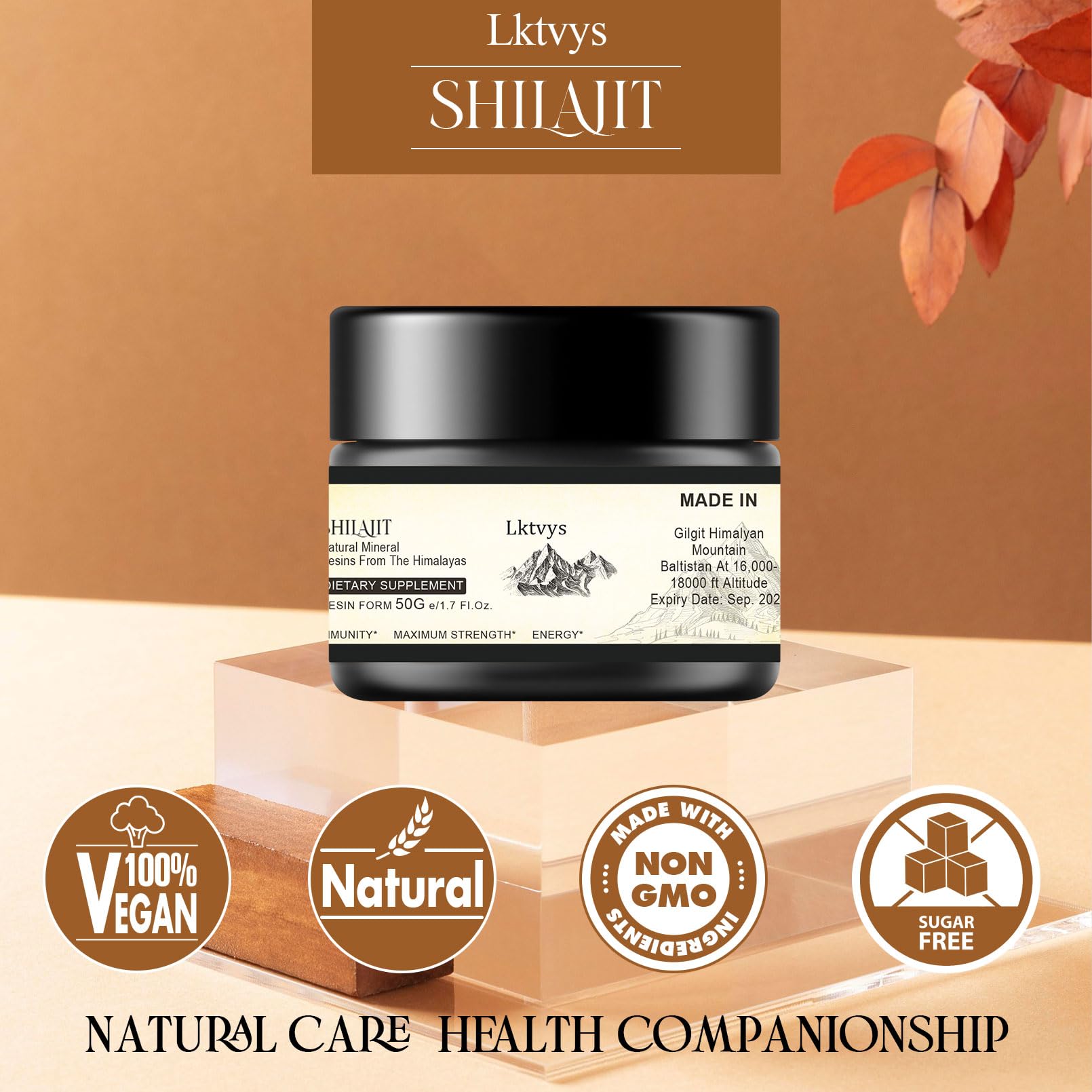 Shilajit Pure Himalayan Organic - Pure Original Shilajit, 50g(Large Volume), Enriched Lktvys uk supplements