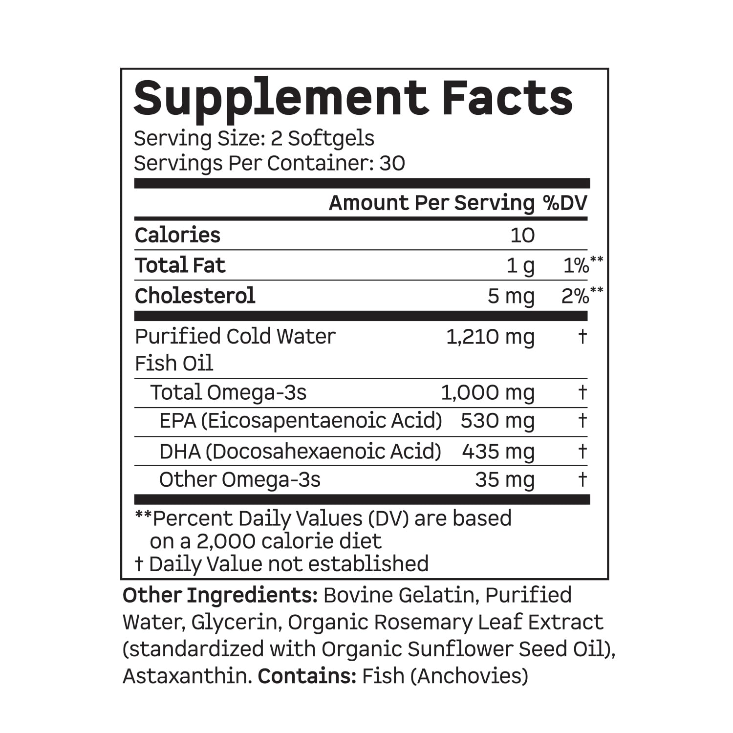 Kion Omega - Omega 3 Fatty Acid Supplements - DHA Supplements - Mini Fish Oil Softgels - Omega 3 DHA EPA Fish Oil Pills - Fish Oil 1,000 mg - 30 Servings Kion uk supplements