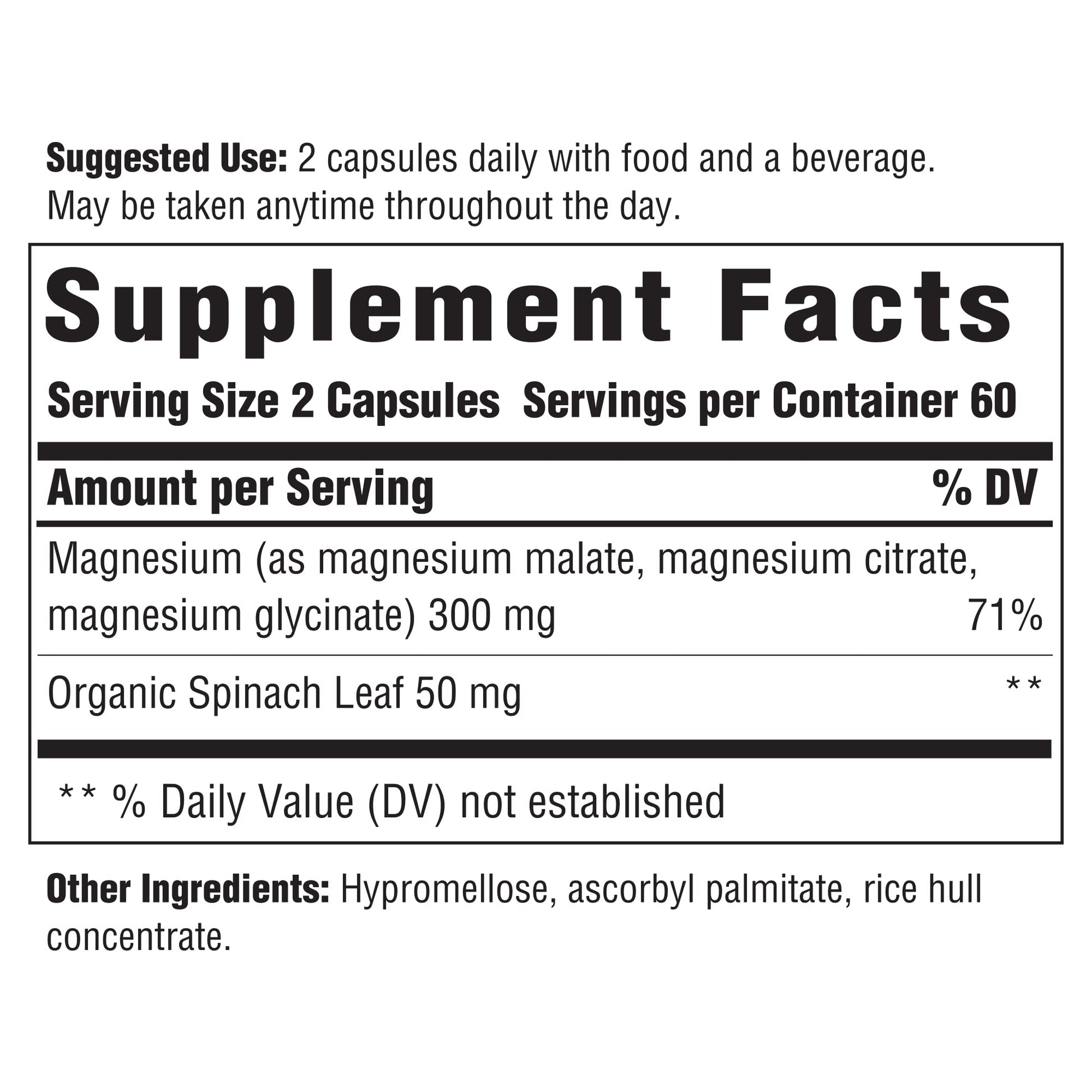 INNATE Response Formulas Magnesium 300 mg - Mineral Supplement for Muscle Relaxation - Vegetarian and Gluten-Free - 120 Capsules (60 Servings) INNATE Response Formulas uk supplements
