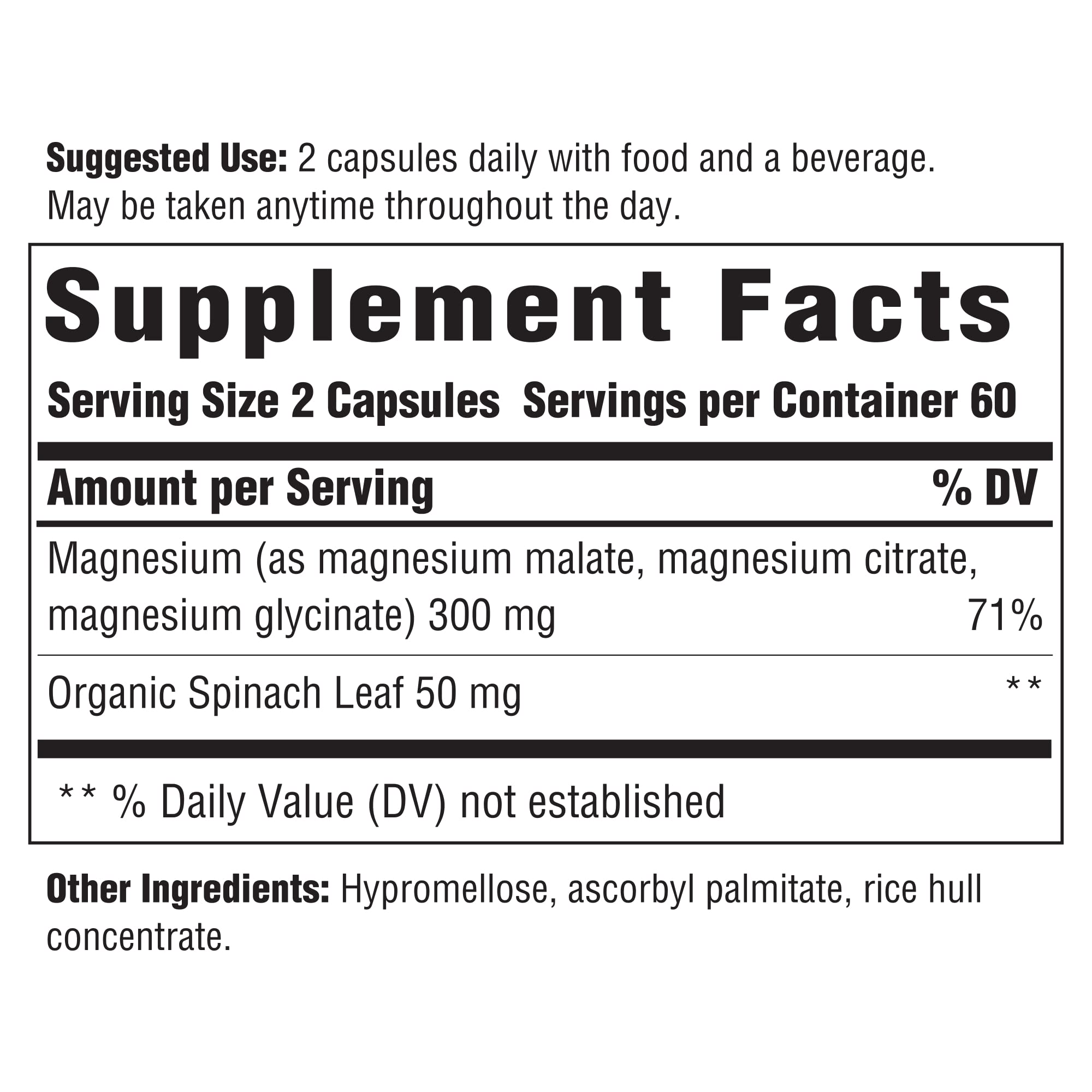 INNATE Response Formulas Magnesium 300 mg - Mineral Supplement for Muscle Relaxation - Vegetarian and Gluten-Free - 120 Capsules (60 Servings) INNATE Response Formulas uk supplements