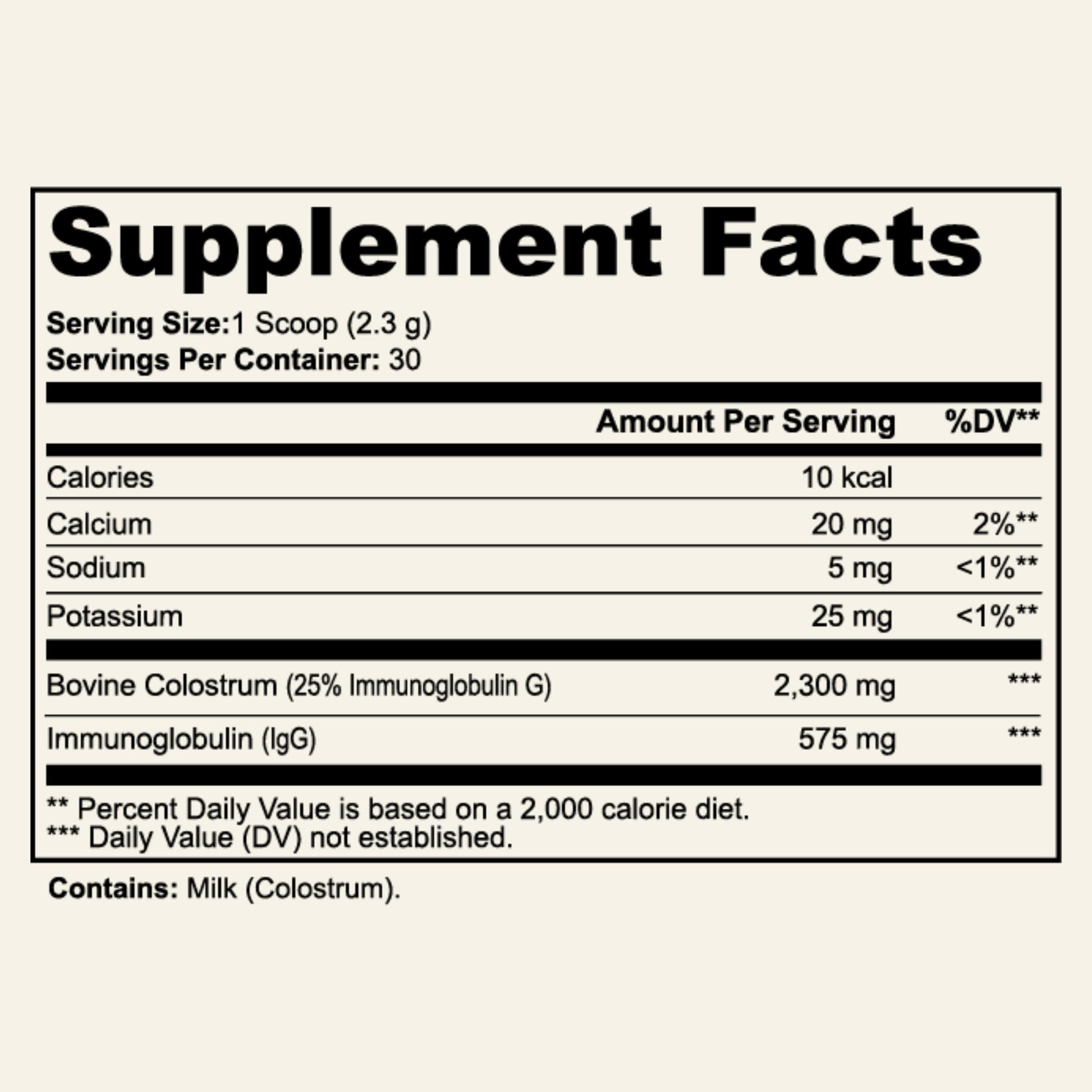 Sun Vitals Bovine Colostrum Powder 2300mg – 575mg IgG Per Serving | 25% IgG Standardized | Gut Health & Immune Support | No Fillers, No Capsules | GMP-Certified, 3rd Party Tested | 30 Servings Sun Vitals uk supplements