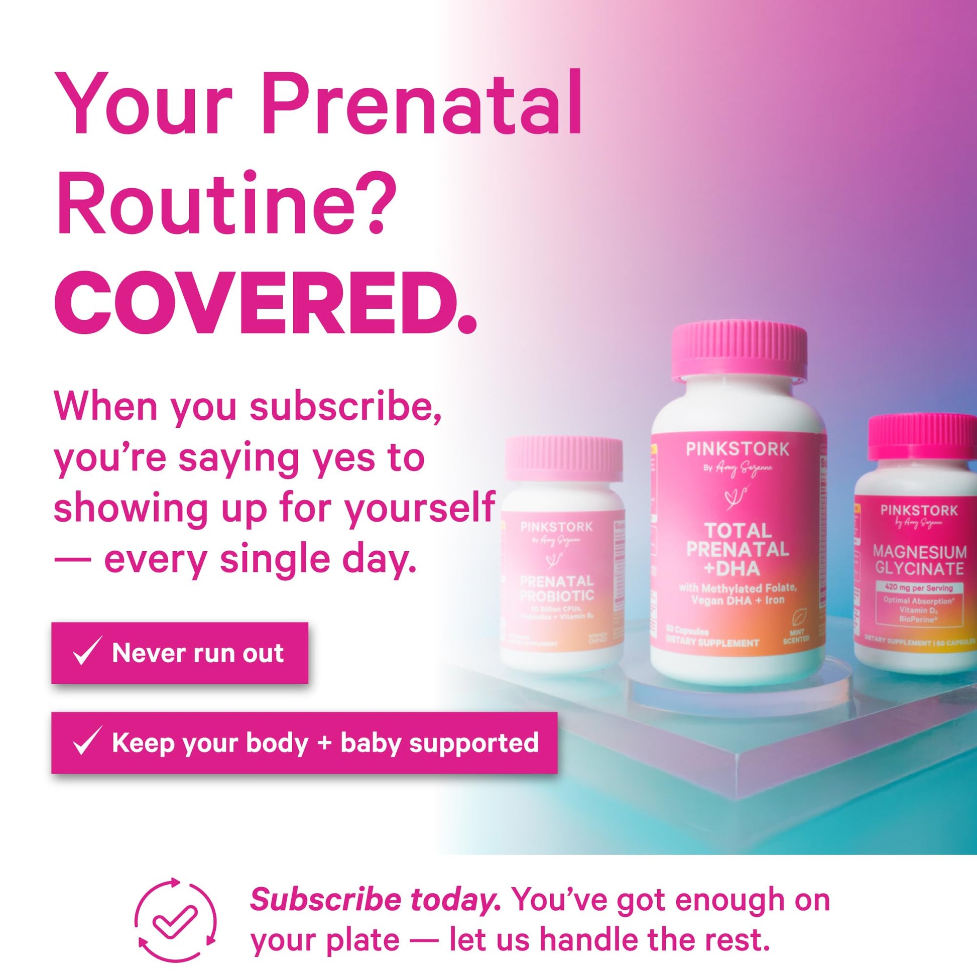 Pink Stork Prenatal Probiotic for Women with 50 Billion CFU | Vitamin B6 & Prebiotics | Pregnancy Probiotics for Morning Sickness | Digestive, Immune, & Gut Health | Vegan & Gluten-Free | 30 Capsules Pink Stork uk supplements