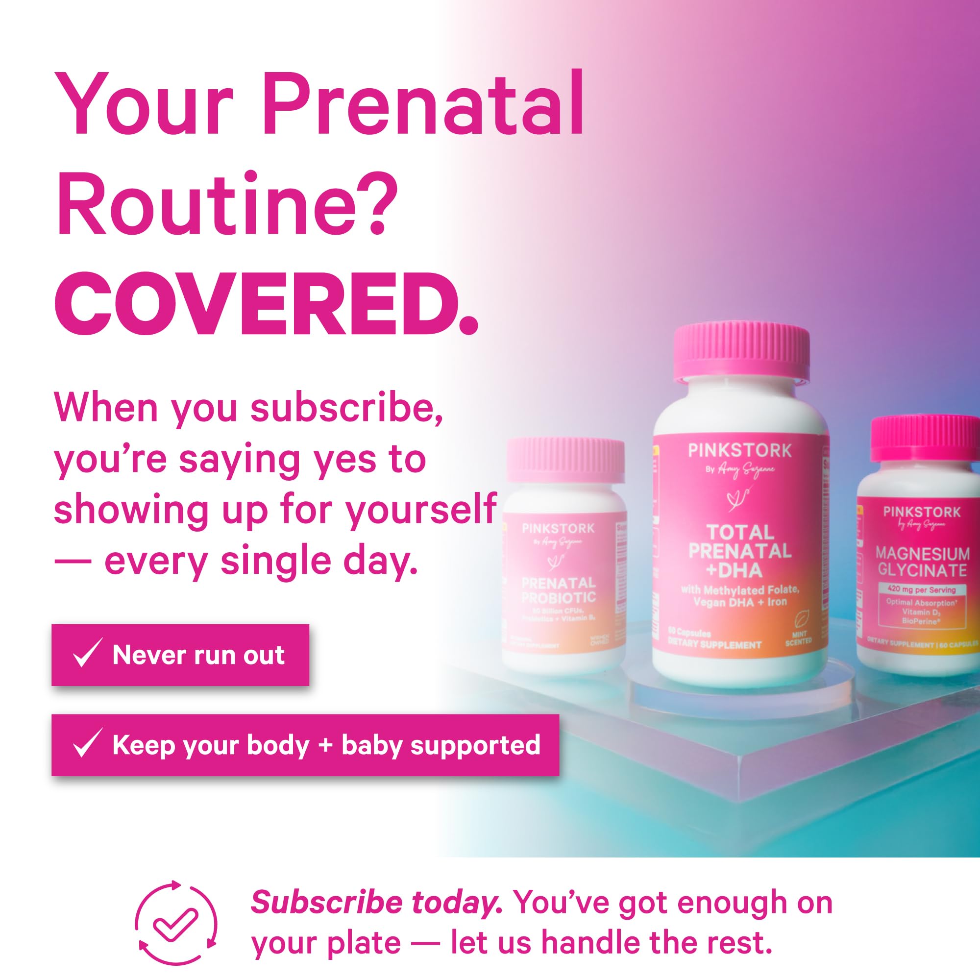 Pink Stork Prenatal Probiotic for Women with 50 Billion CFU | Vitamin B6 & Prebiotics | Pregnancy Probiotics for Morning Sickness | Digestive, Immune, & Gut Health | Vegan & Gluten-Free | 30 Capsules Pink Stork uk supplements