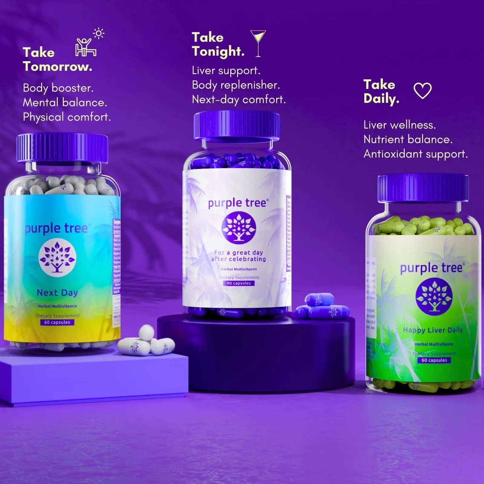 purple tree Next Day – Post-Drink Morning Wellness Supplement for Balance, Restore & Replenishment | Ashwagandha KSM-66, Milk Thistle, Ginger purple tree uk supplements