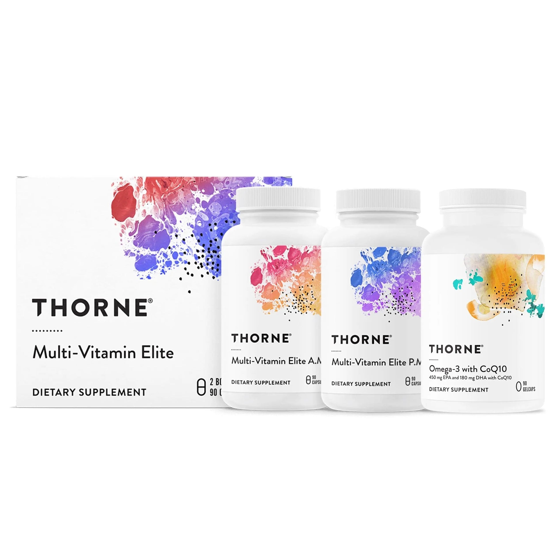 THORNE - Daily Nutrients Bundle - Multivitamin Elite and Omega-3 with CoQ10-30 to 90 Servings THORNE uk supplements