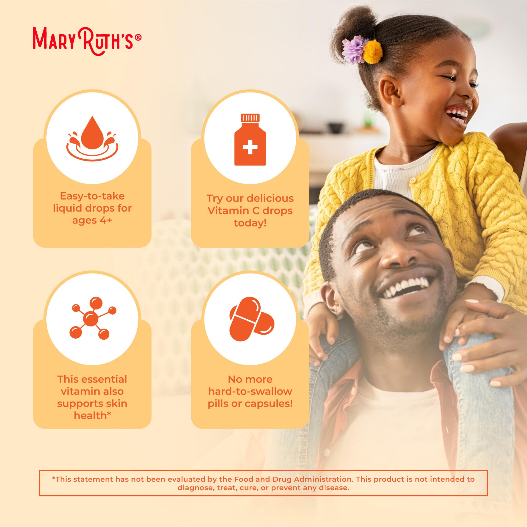 MaryRuth Organics Organic Vitamin C Supplement | Liquid Vitamin C Liquid Drops for Adults & Kids | Immune Support Supplement for Overall Health | Vegan | Non-GMO | Gluten Free | 4 Fl Oz MARYRUTH'S uk supplements