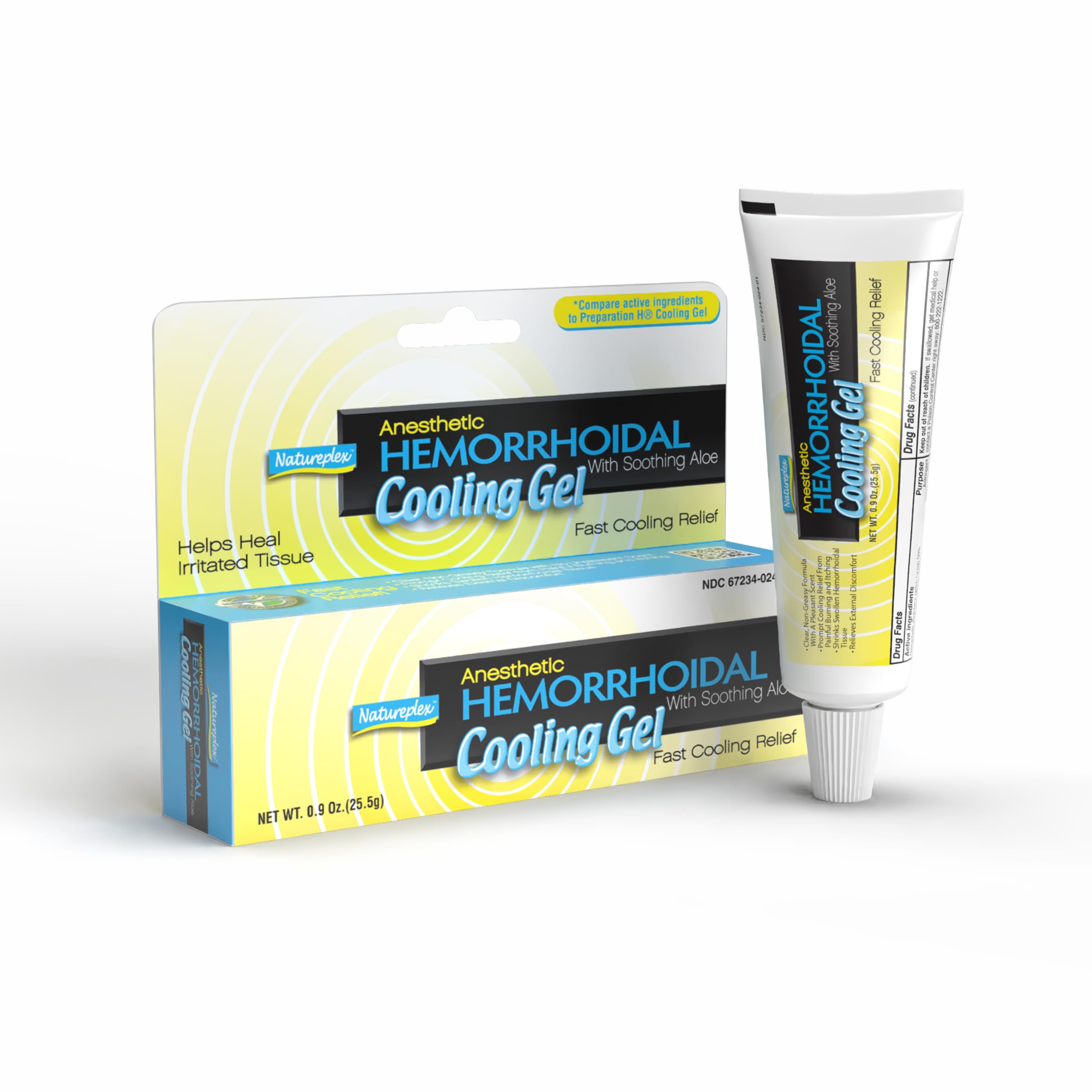 Natureplex Hemorrhoidal Cooling Gel with Witch Hazel, Aloe, and Phenylephrine for Maximum Relief, 0.9 oz (Pack of 4) - Made in USA Natureplex uk supplements
